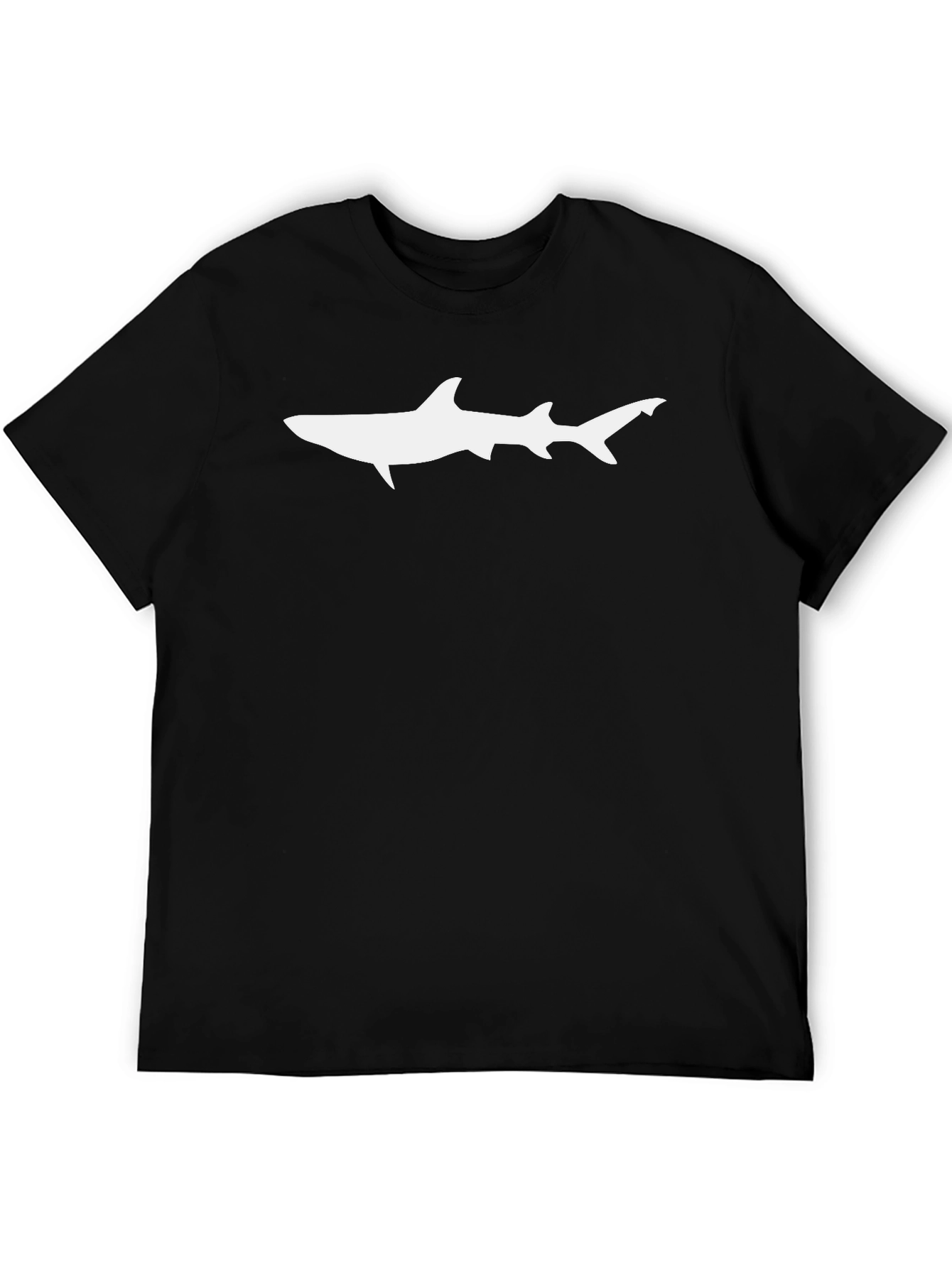 Shark Graphic Tee - Cool Black Cotton T-Shirt