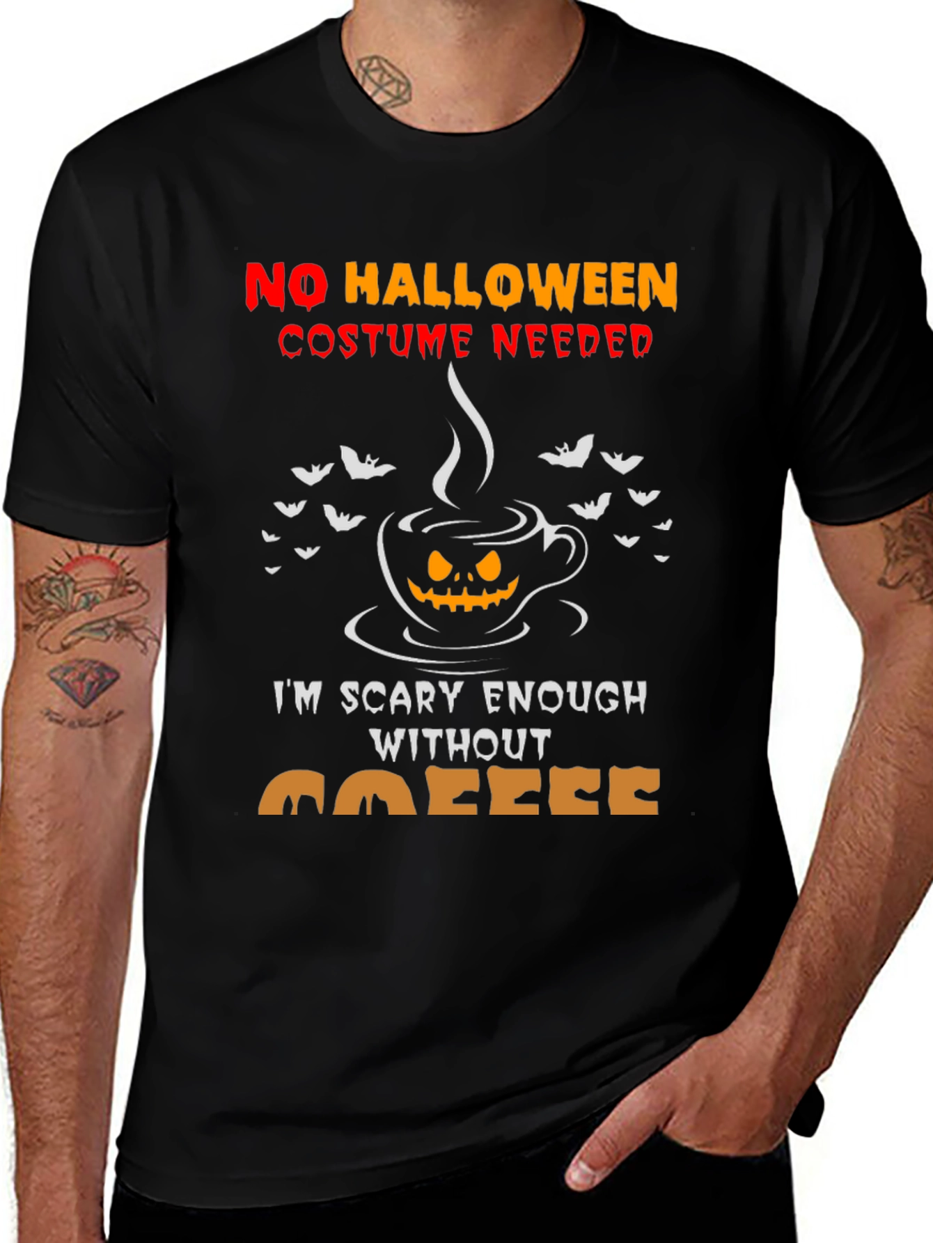 Scary Enough Coffee Halloween Tee