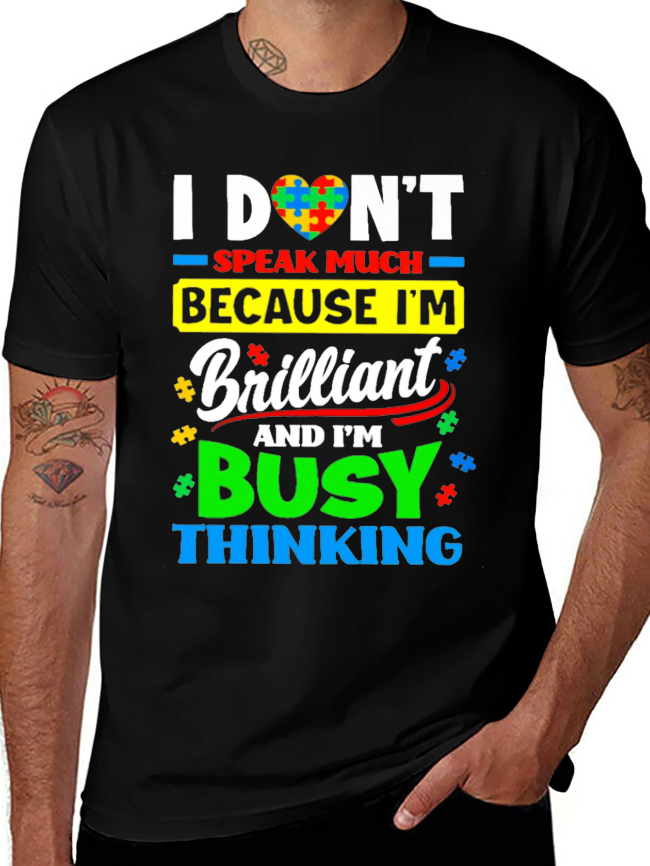 Autism Awareness T-Shirt: I Dont Speak Much
