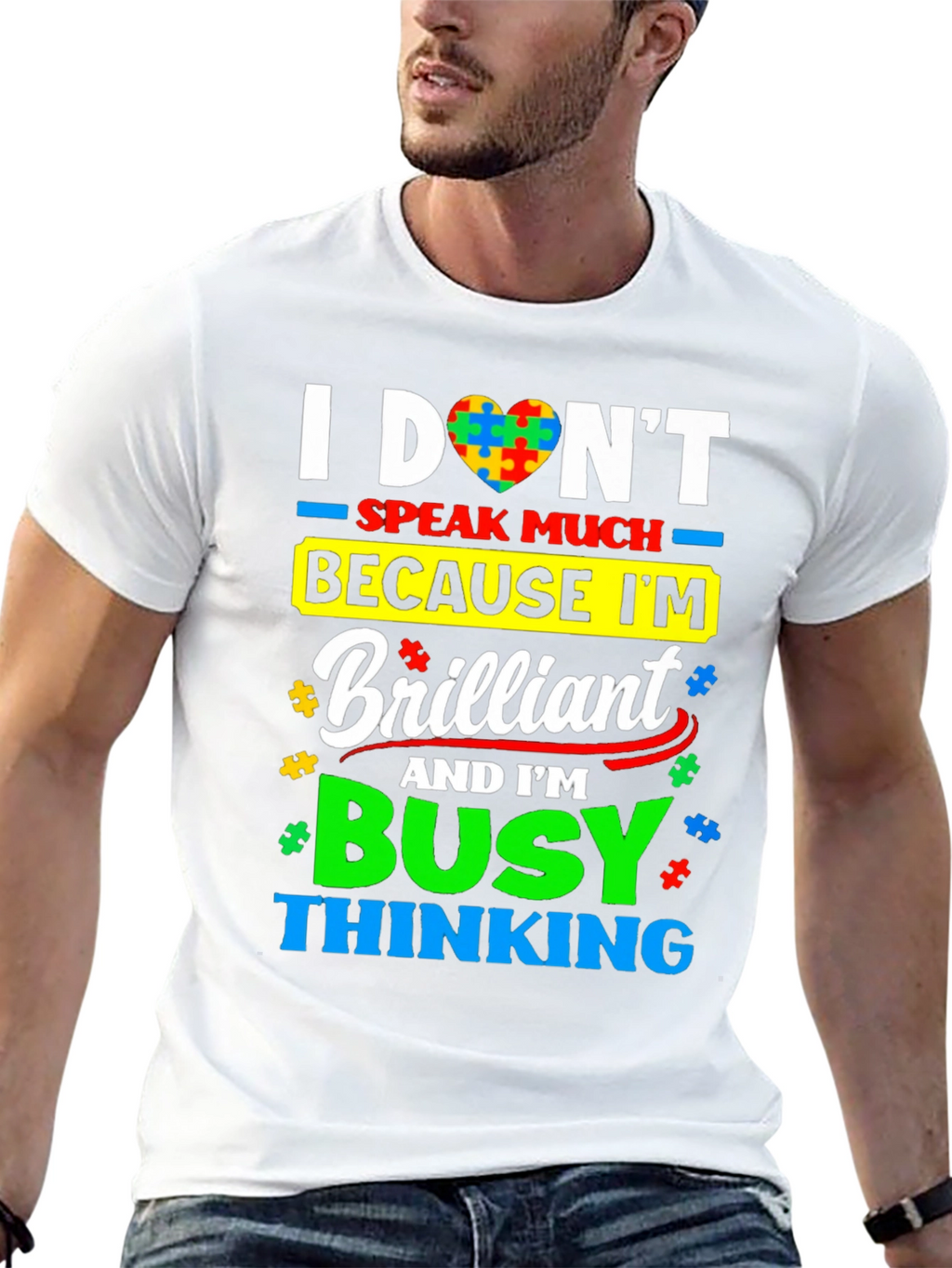 Autism Awareness T-Shirt: I Dont Speak Much