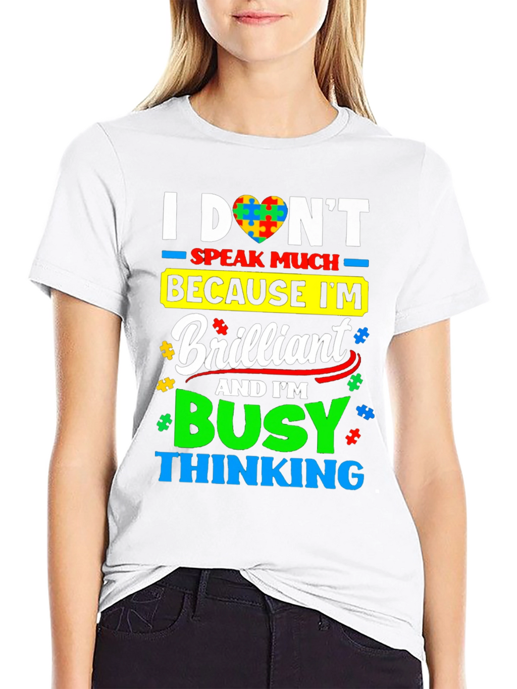 Autism Awareness T-Shirt: I Dont Speak Much