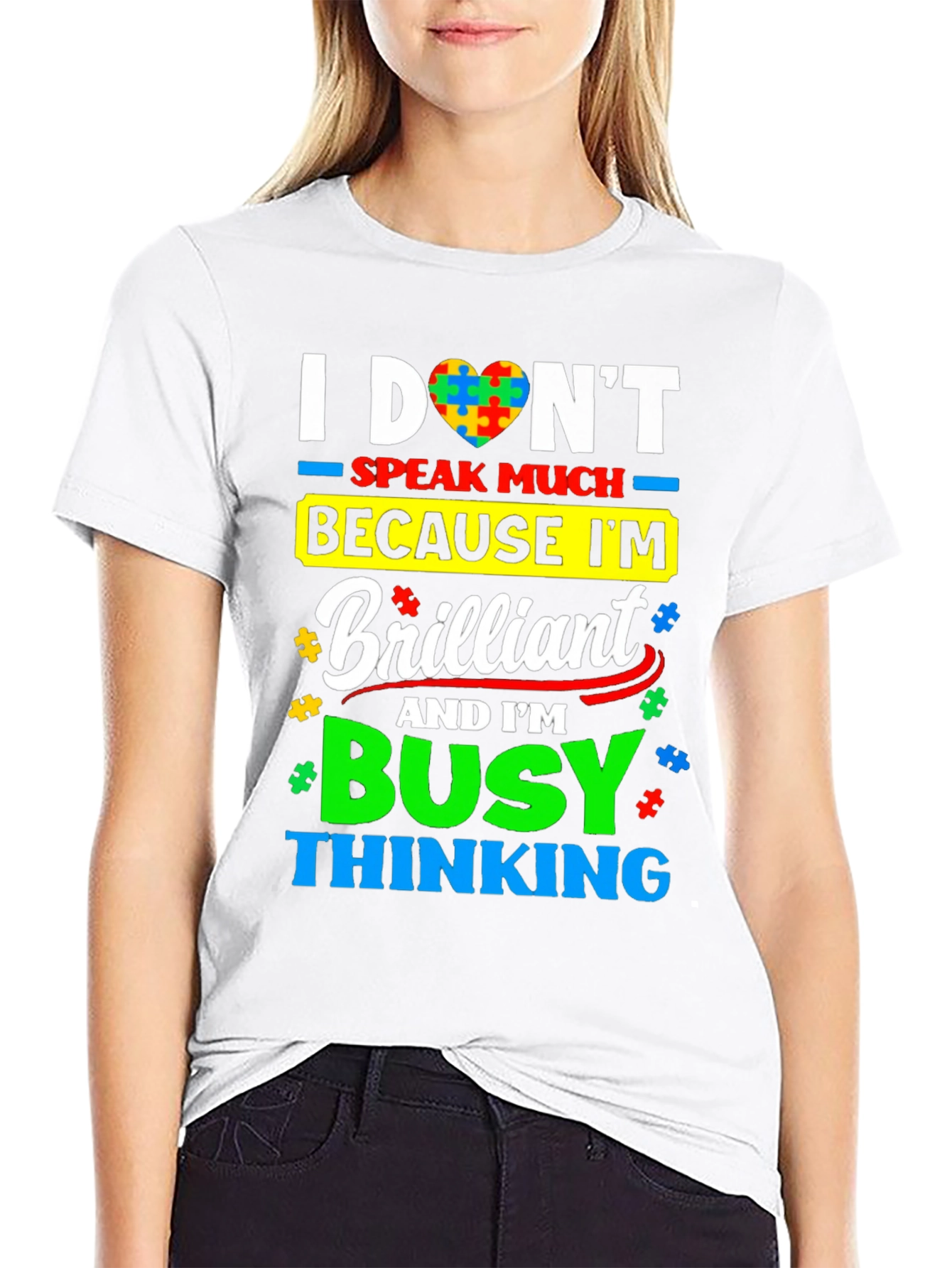 Autism Awareness T-Shirt: I Dont Speak Much