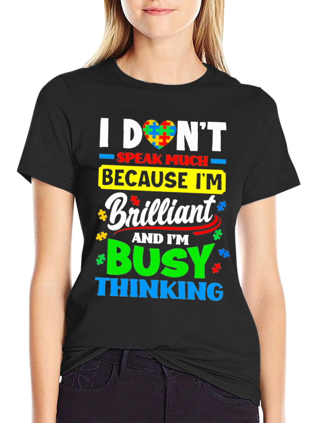 Autism Awareness T-Shirt: I Dont Speak Much