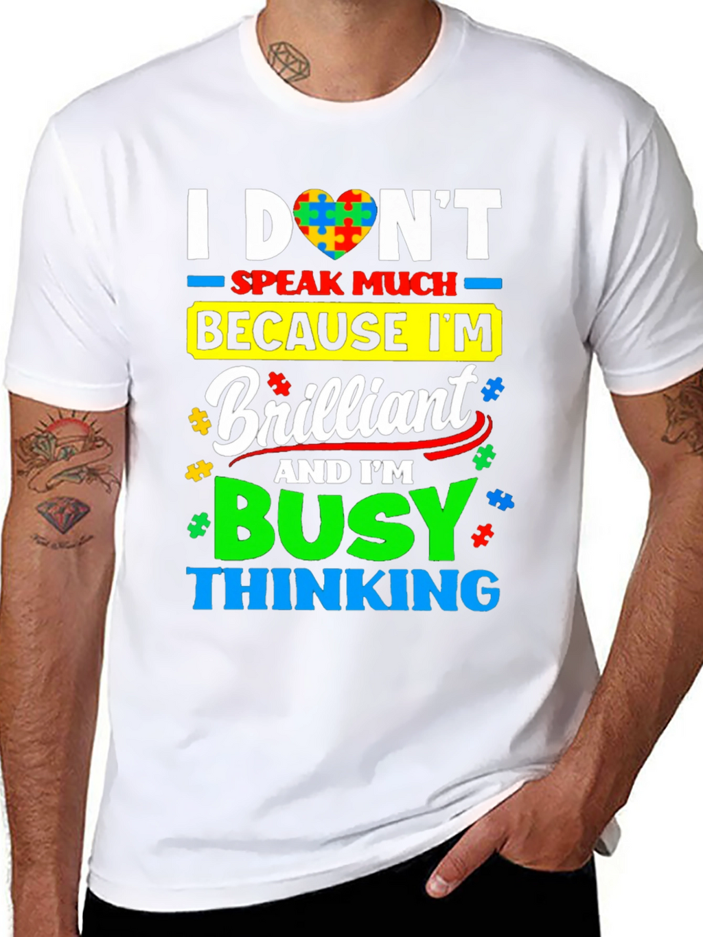 Autism Awareness T-Shirt: I Dont Speak Much