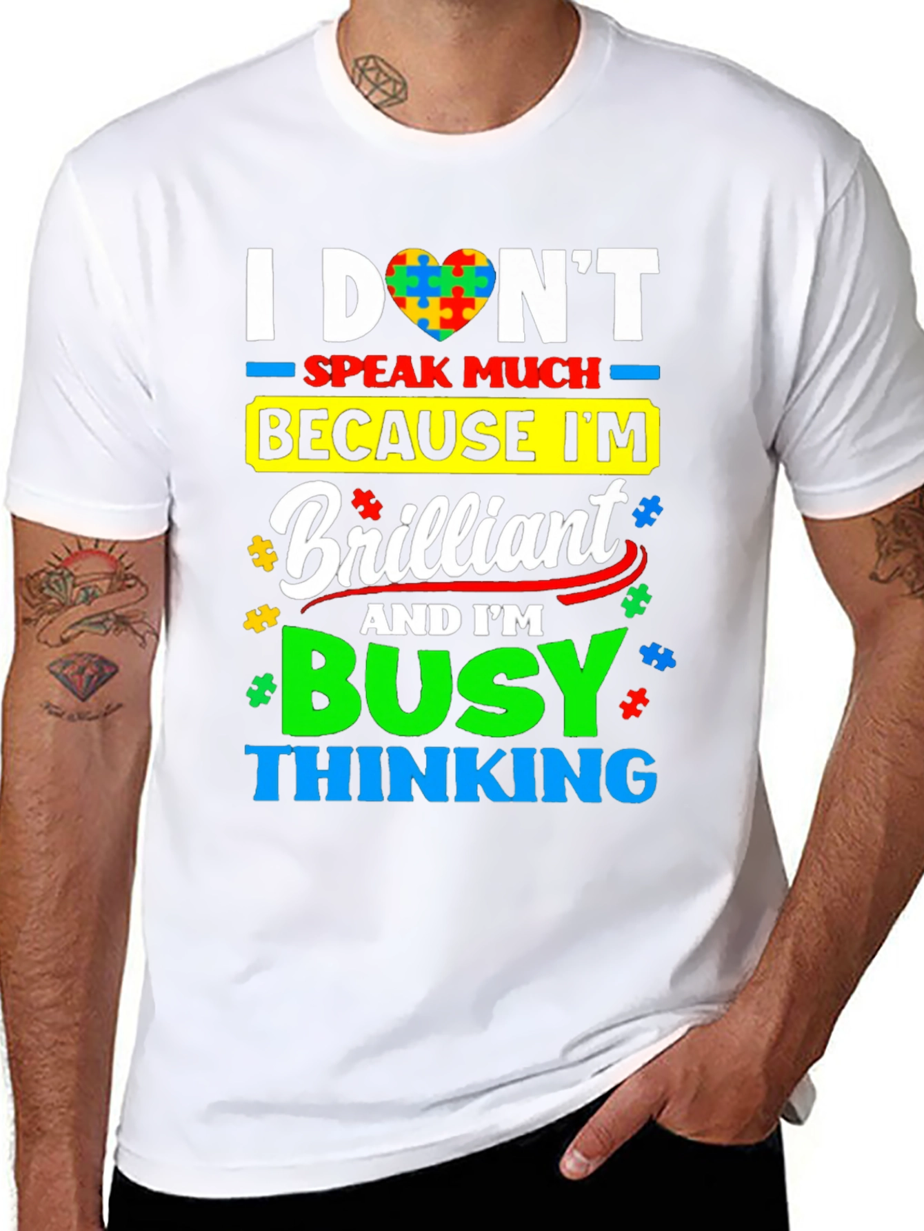 Autism Awareness T-Shirt: I Dont Speak Much