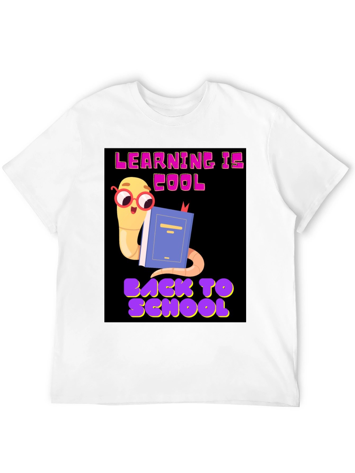 Cool Worm Reading Book T-Shirt