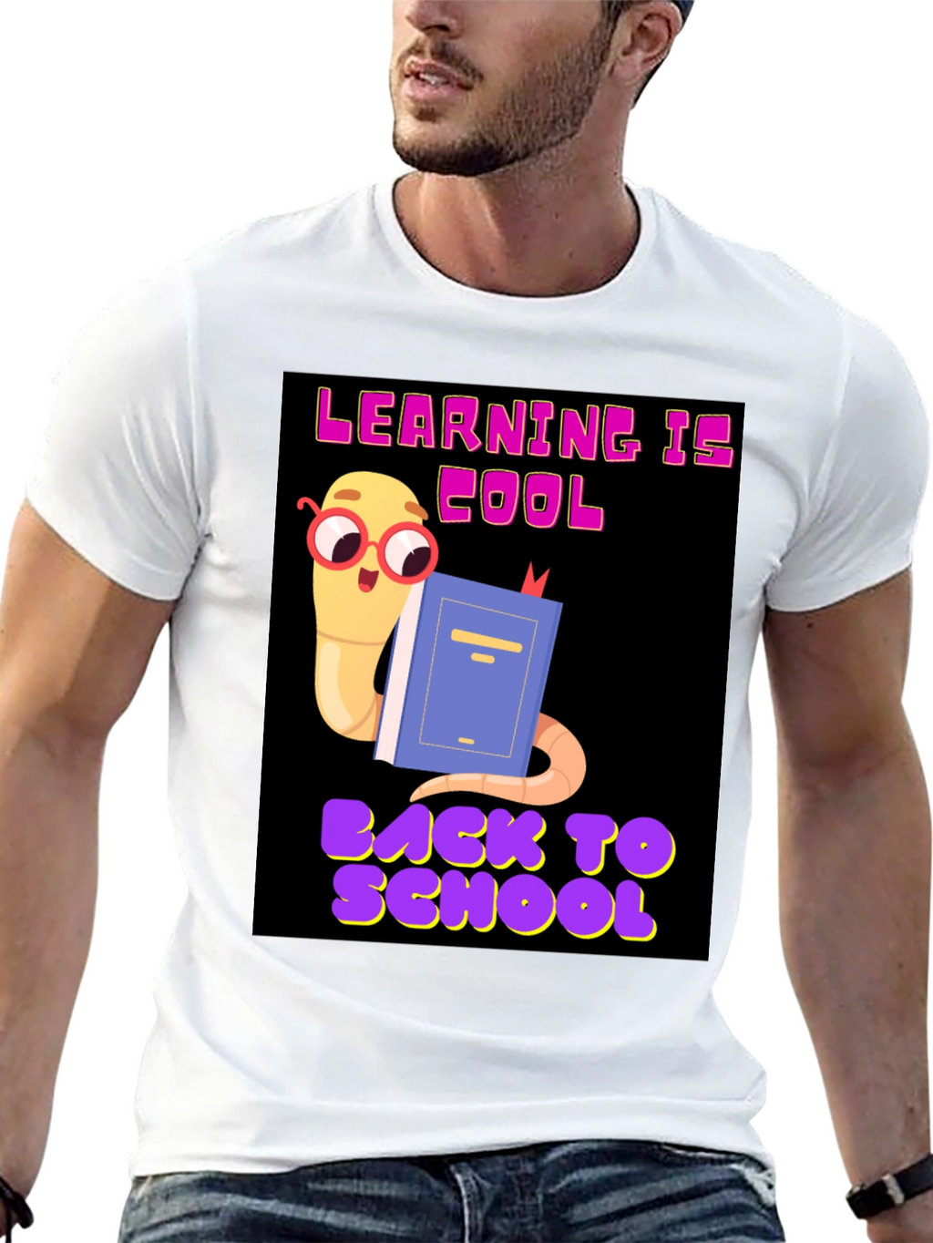 Cool Worm Reading Book T-Shirt