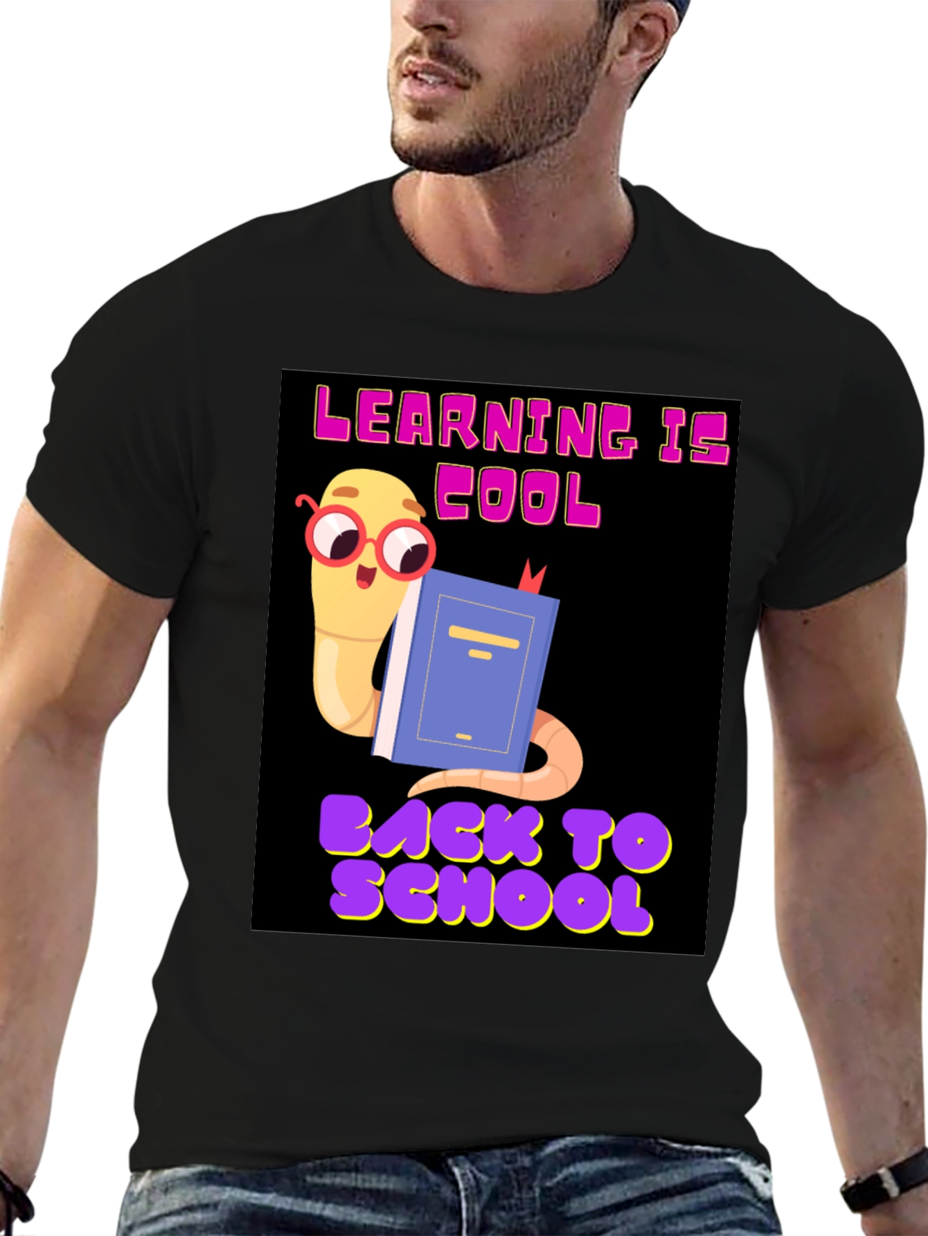 Cool Worm Reading Book T-Shirt