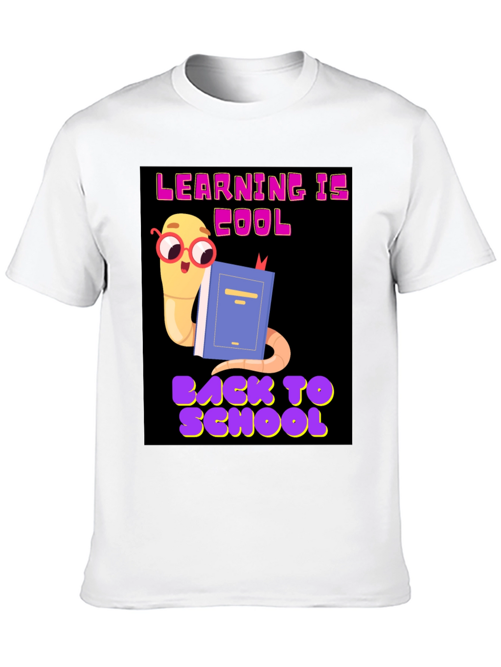 Cool Worm Reading Book T-Shirt