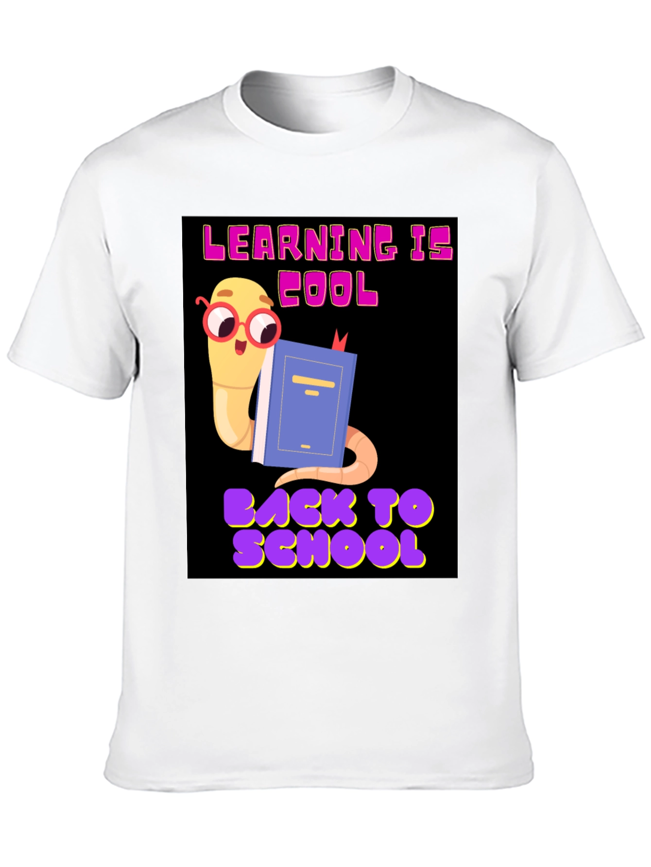 Cool Worm Reading Book T-Shirt