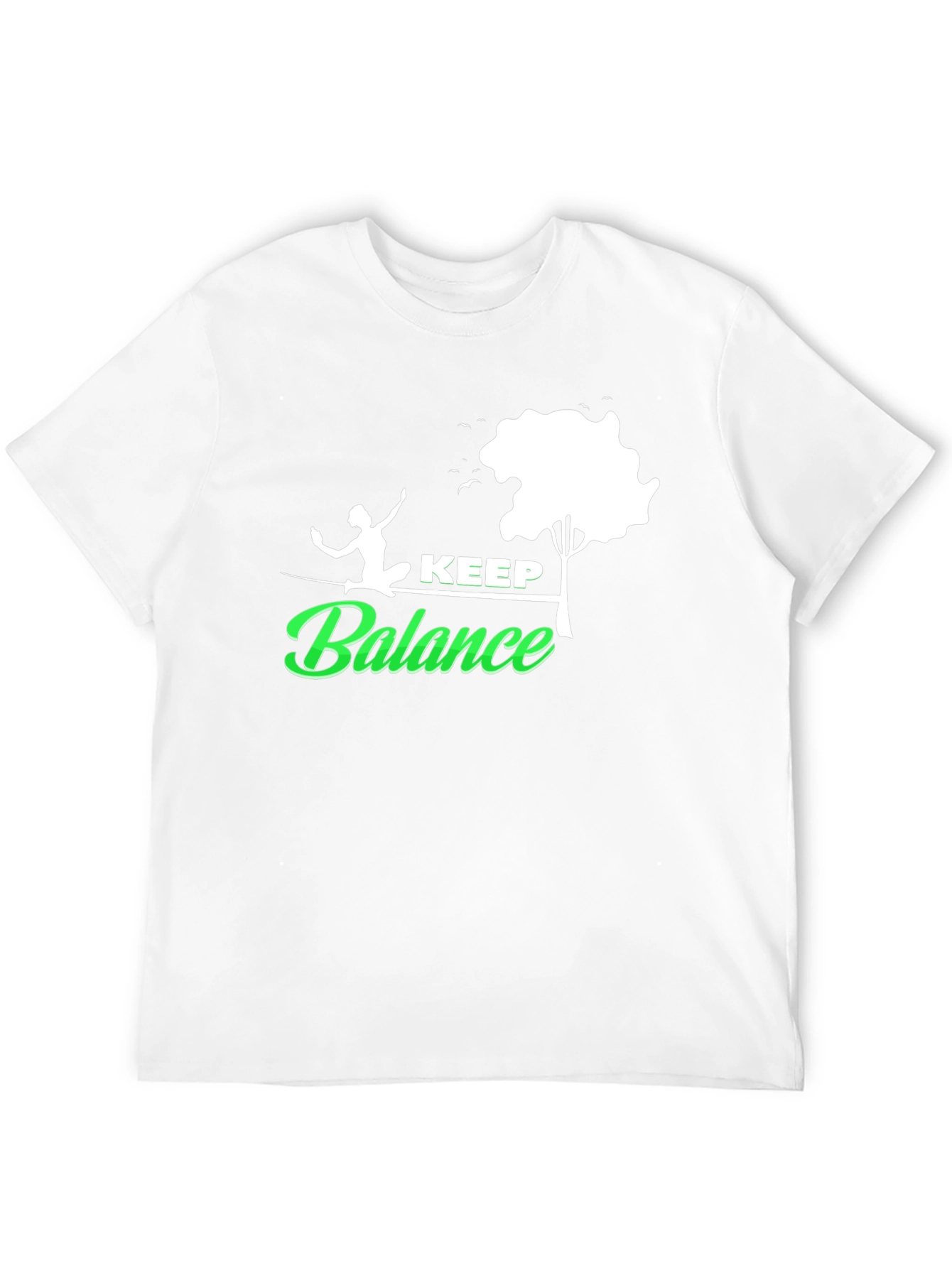 Keep Balance Graphic Black T-Shirt