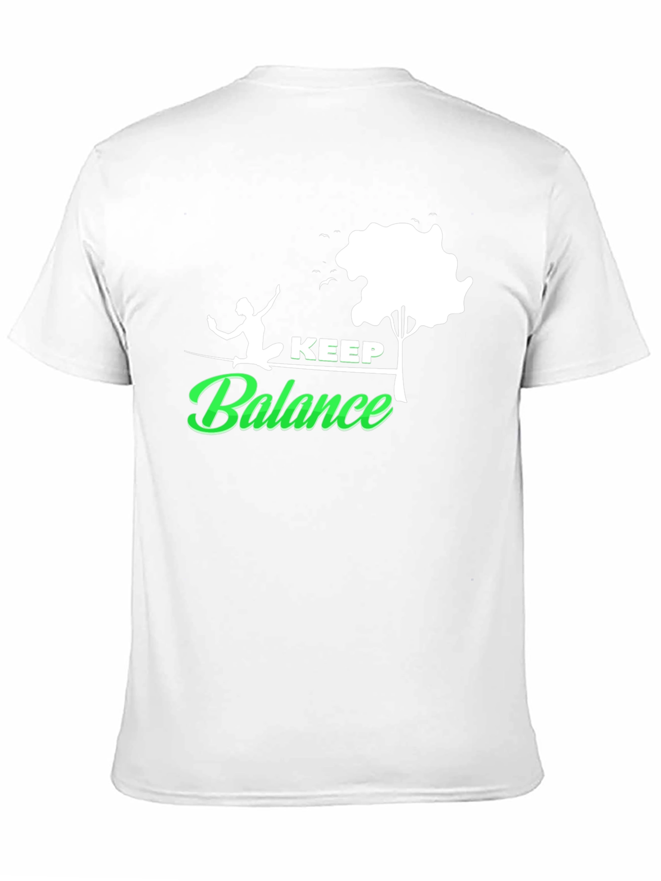 Keep Balance Graphic Black T-Shirt