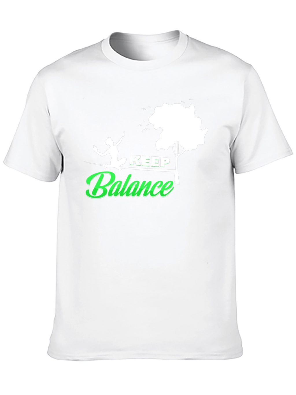 Keep Balance Graphic Black T-Shirt