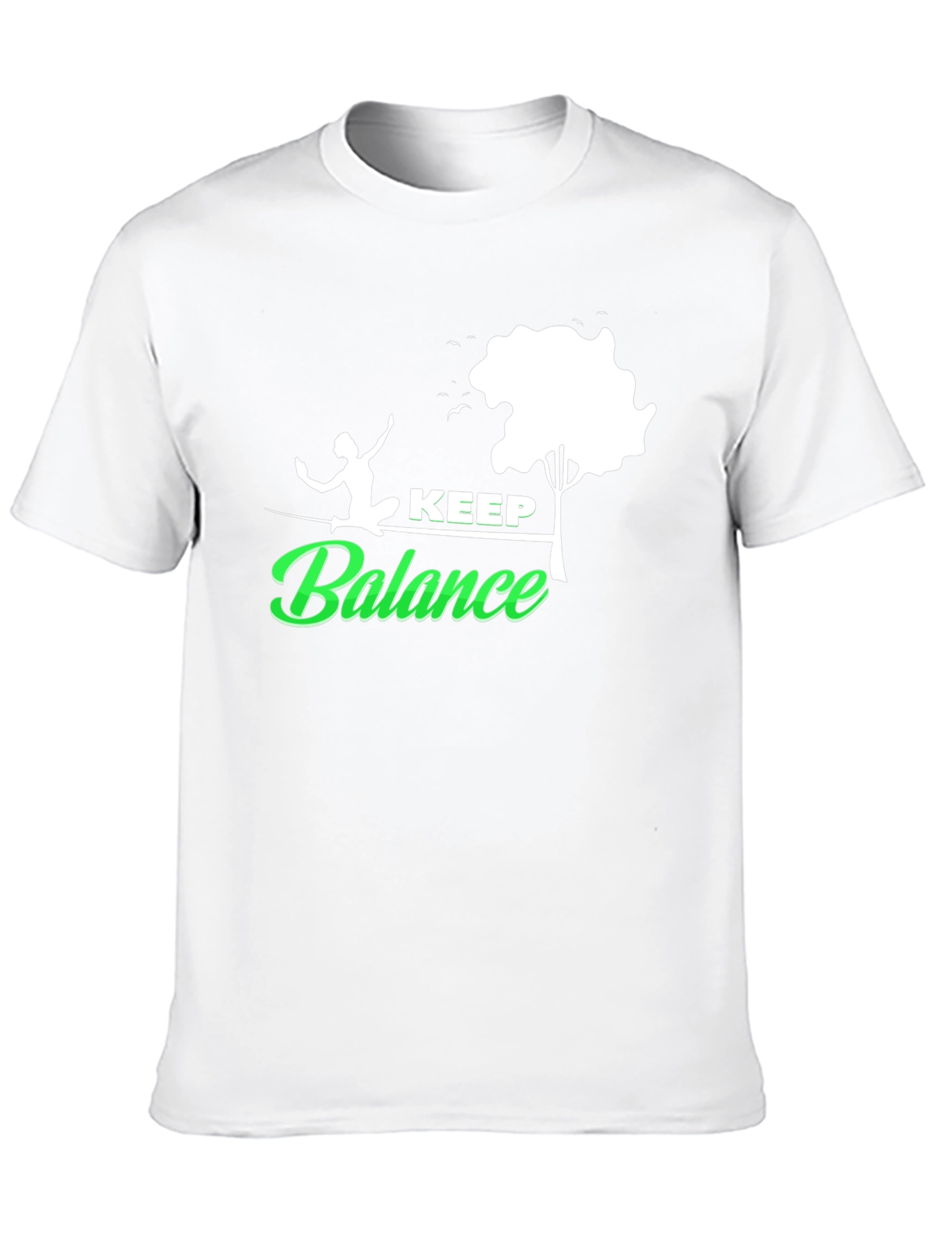 Keep Balance Graphic Black T-Shirt