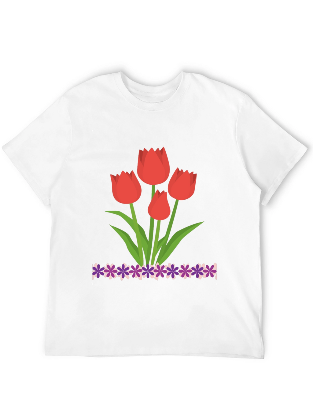 Tulip Graphic Black T-Shirt