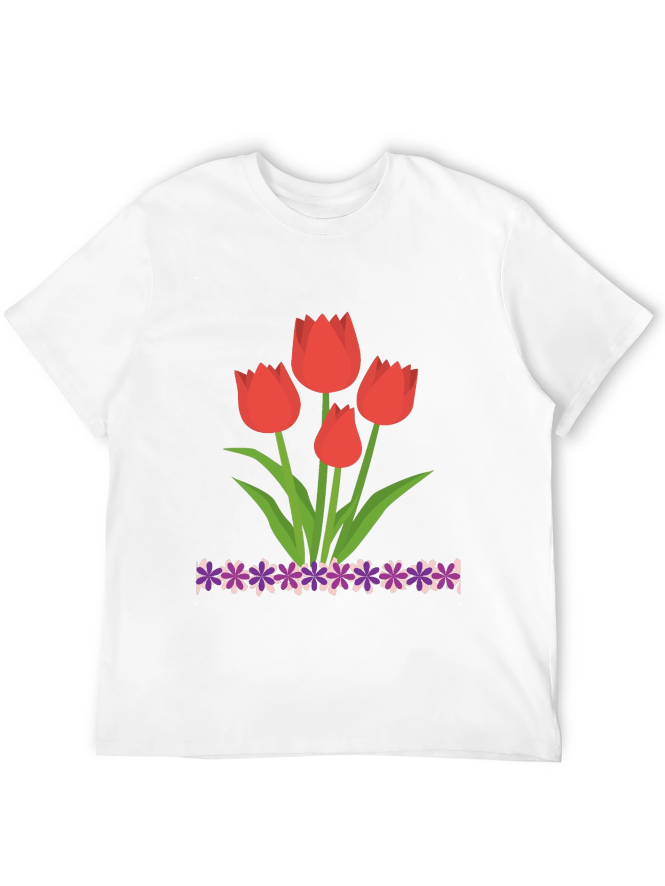 Tulip Graphic Black T-Shirt