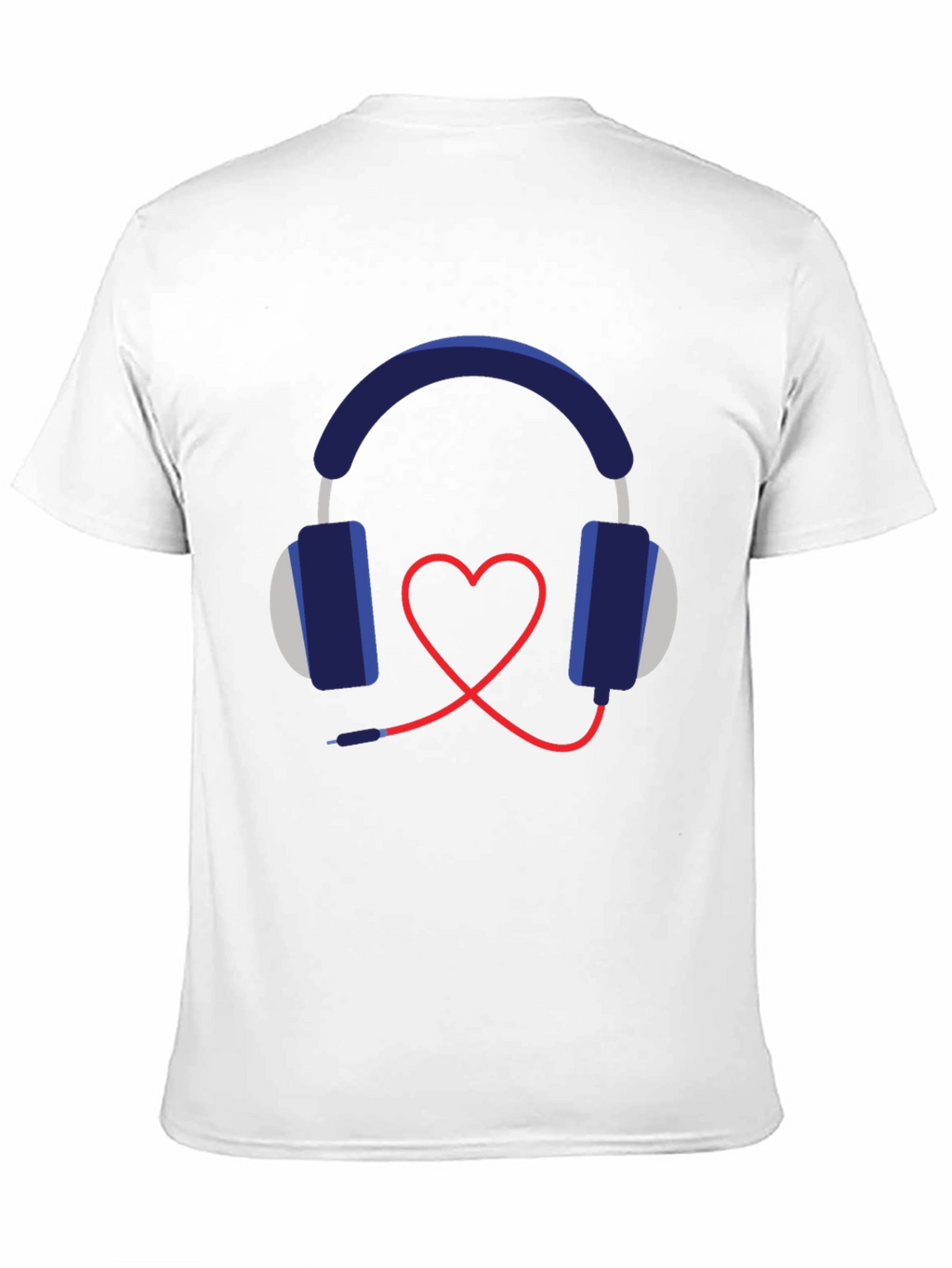 Heart Headphones Graphic T-Shirt - Music Lover Tee