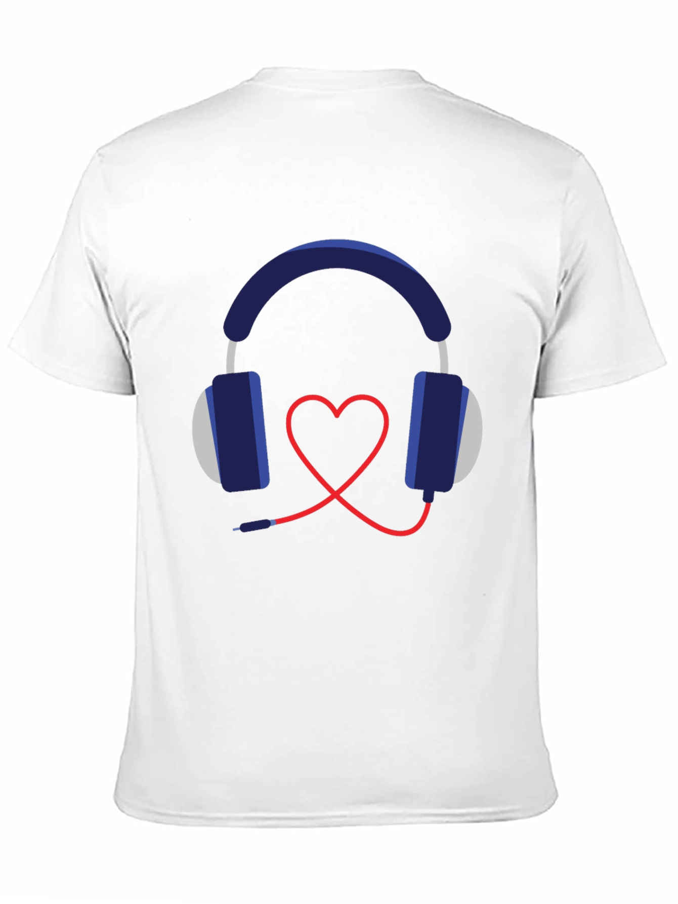 Heart Headphones Graphic T-Shirt - Music Lover Tee