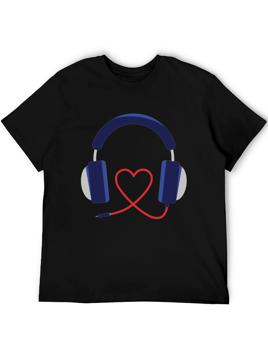 Heart Headphones Graphic T-Shirt - Music Lover Tee