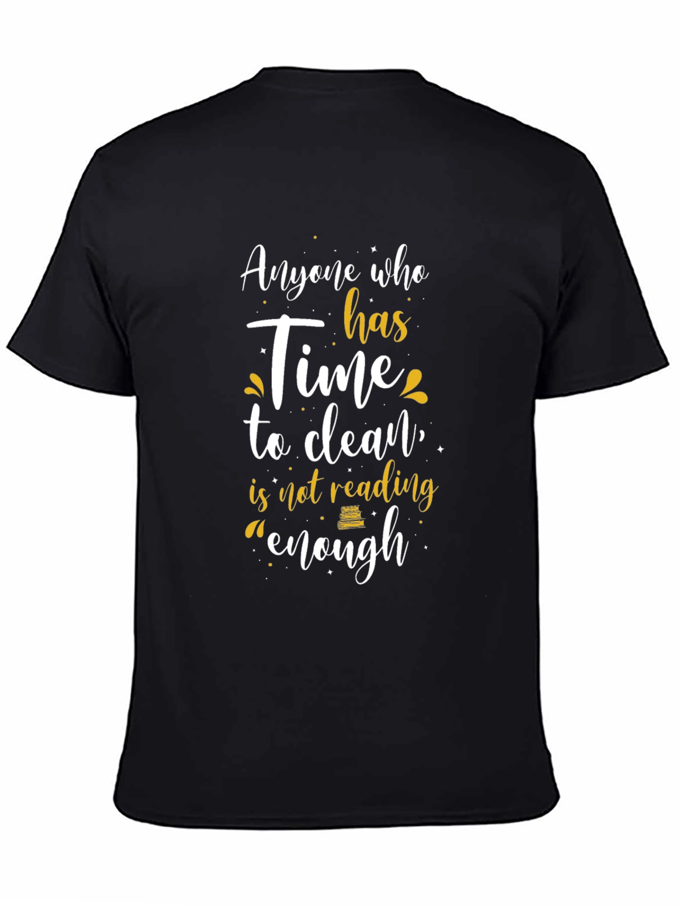 Funny Reader T-Shirt - Cleaning vs. Reading