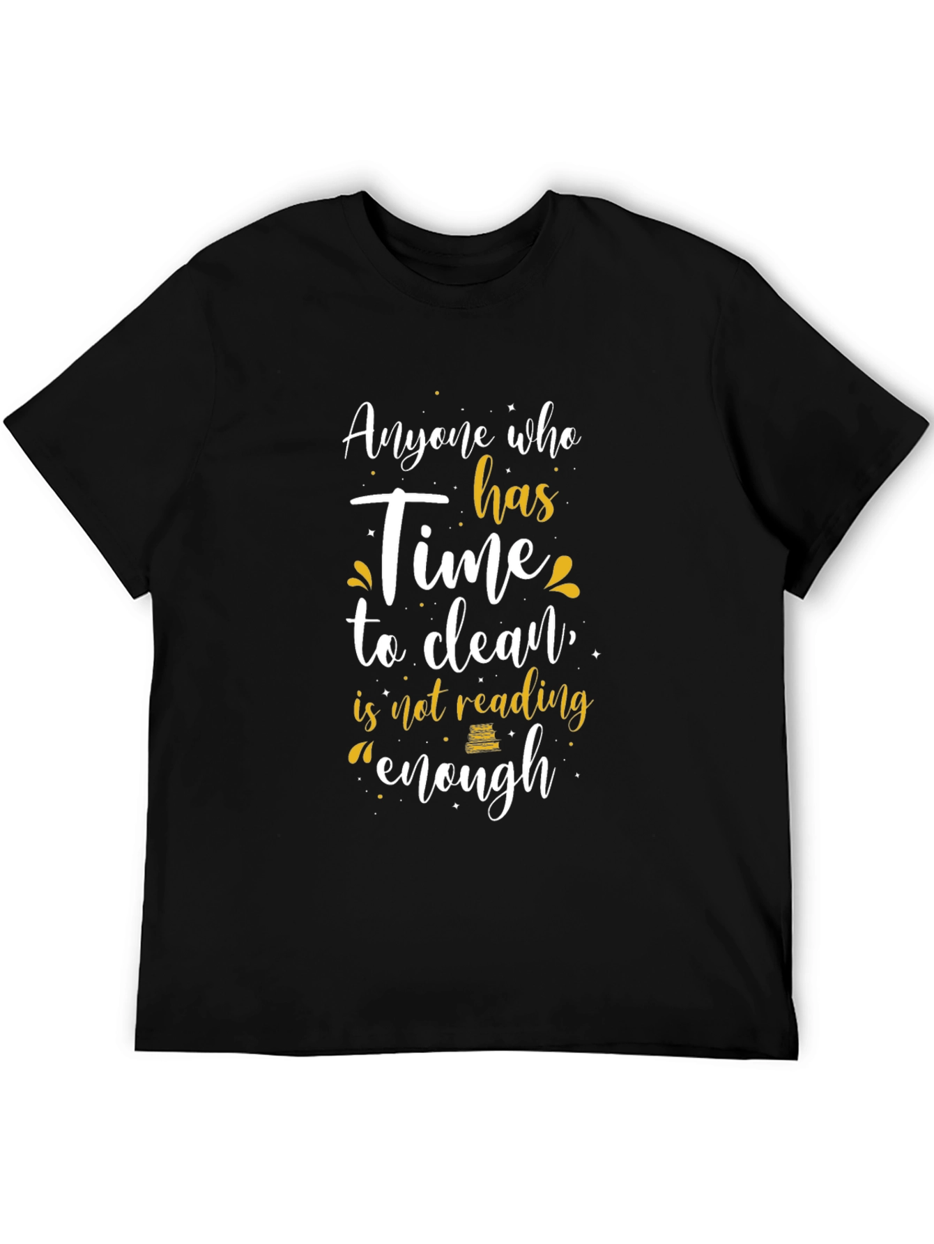 Funny Reader T-Shirt - Cleaning vs. Reading