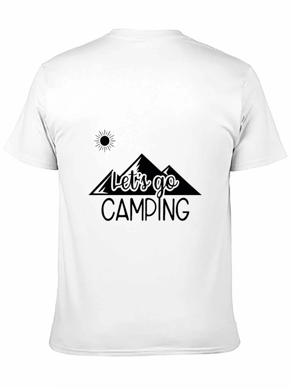Lets Go Camping Black Graphic T-Shirt