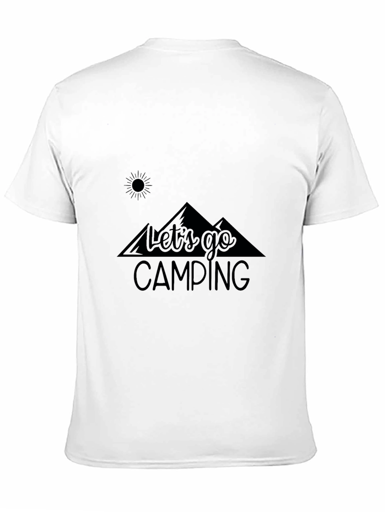 Lets Go Camping Black Graphic T-Shirt