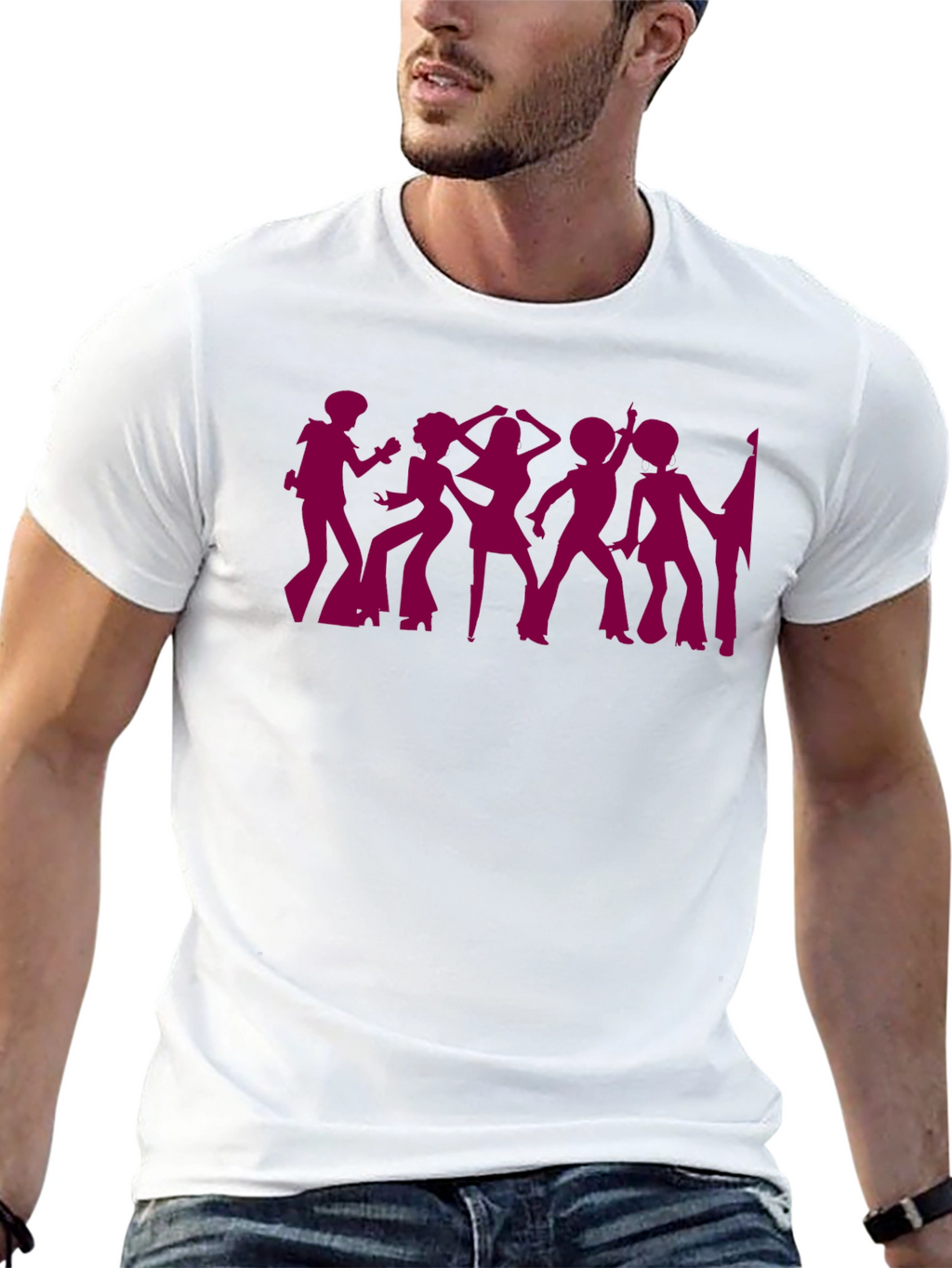 Retro Disco Dancer Silhouette T-Shirt