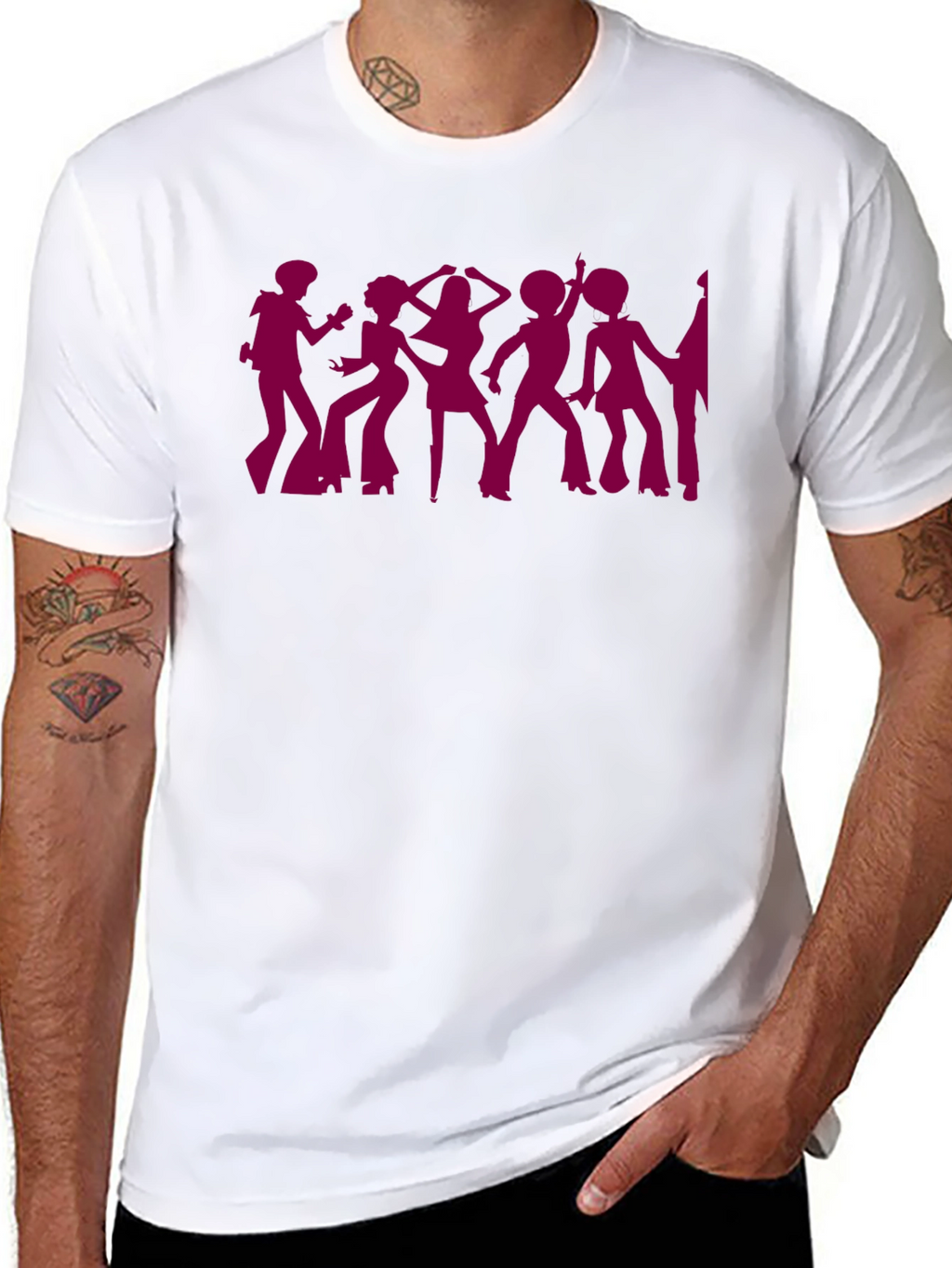Retro Disco Dancer Silhouette T-Shirt