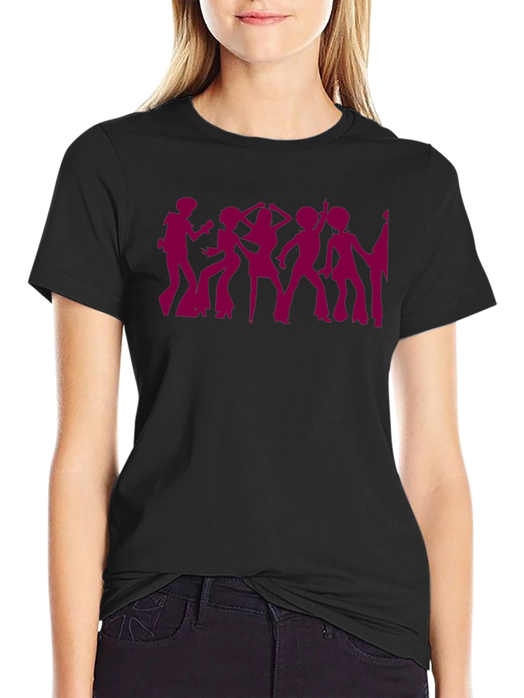 Retro Disco Dancer Silhouette T-Shirt