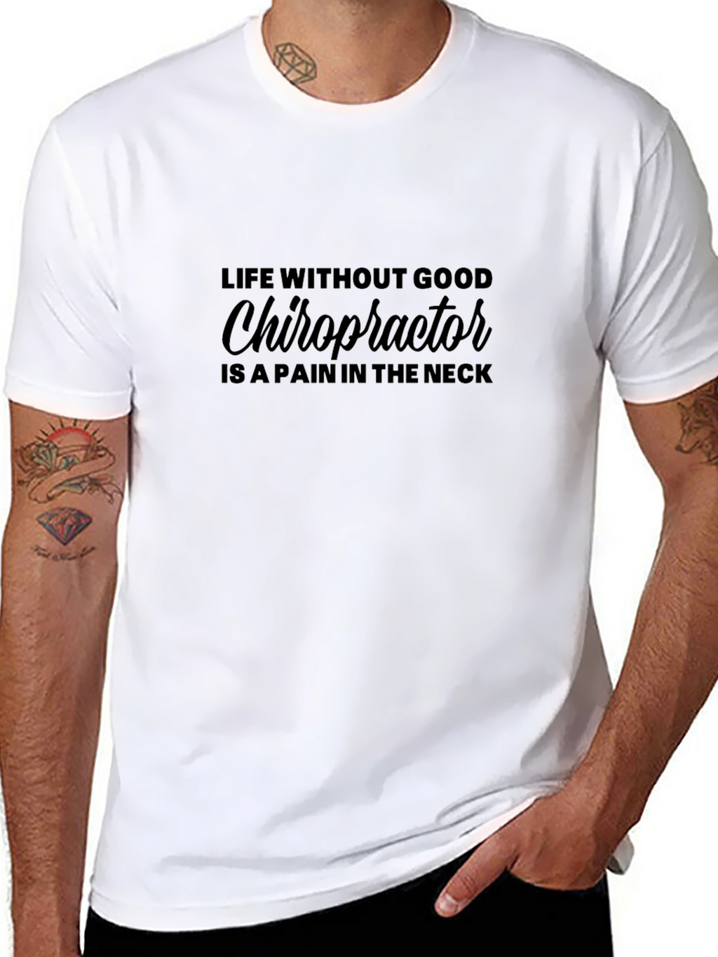 Chiropractor Pain in the Neck Graphic Tee