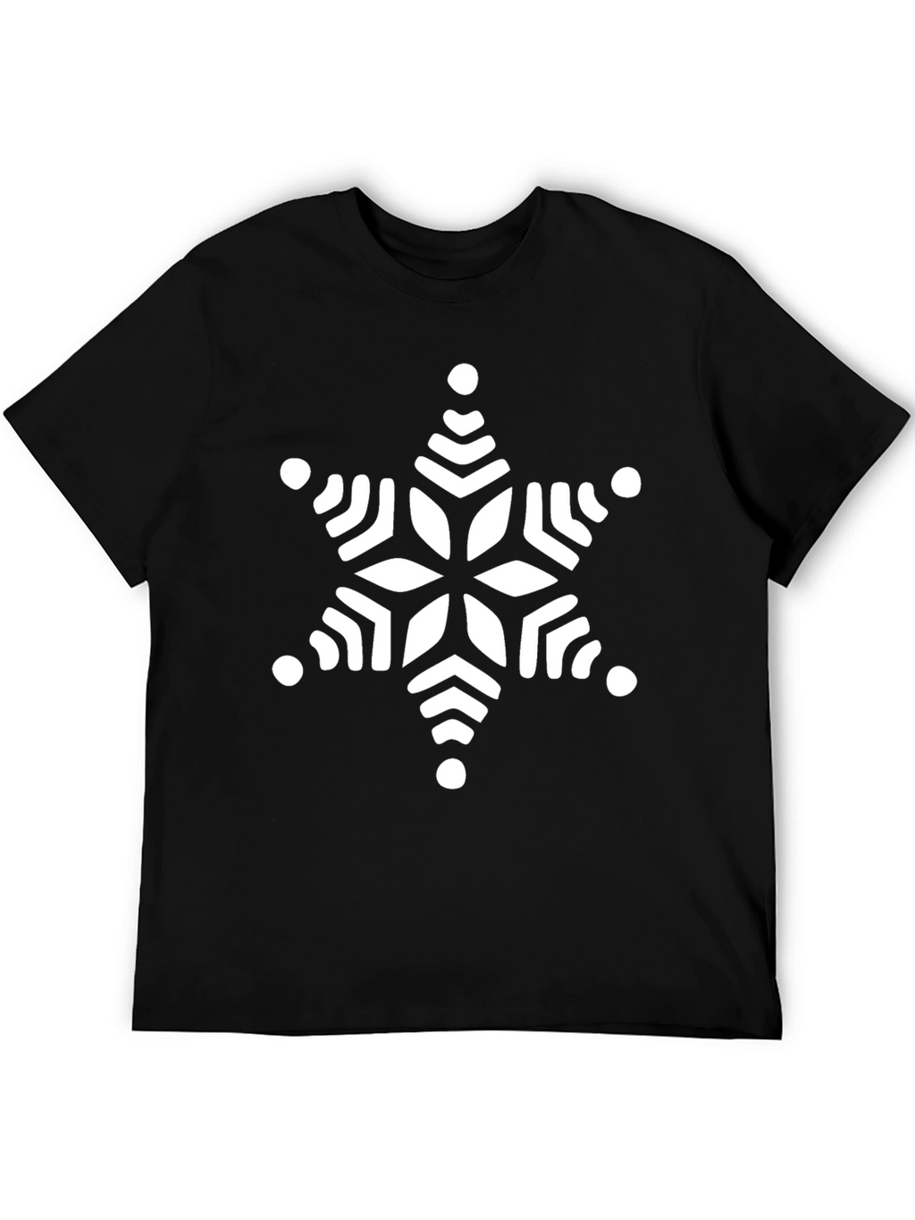 Snowflake Graphic Tee - Stylish Black T-Shirt