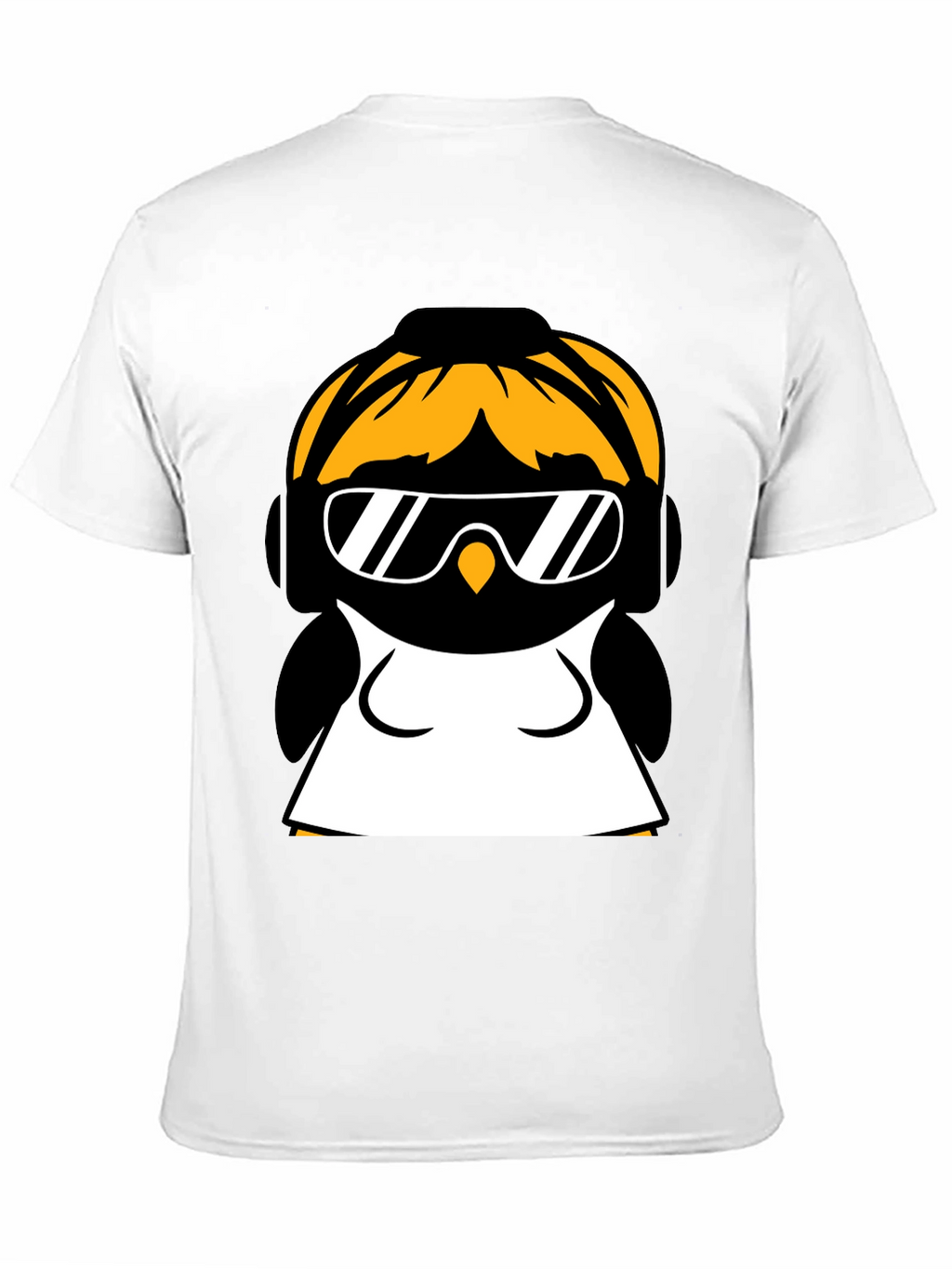 Cool Penguin Graphic Tee - Black Cotton Blend
