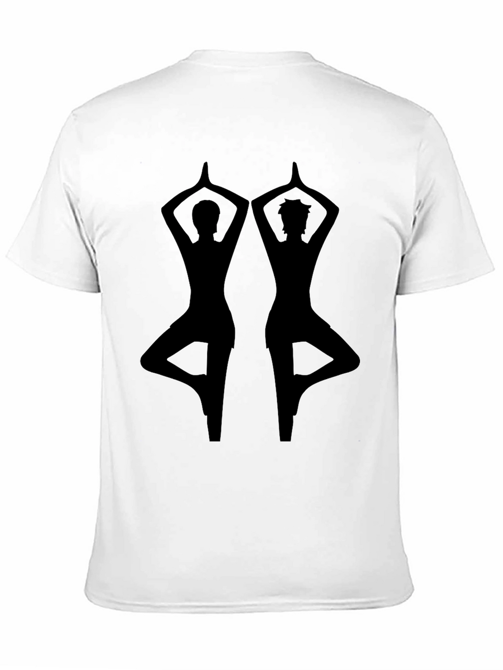 Yoga Silhouette Tee - Unisex Black T-Shirt