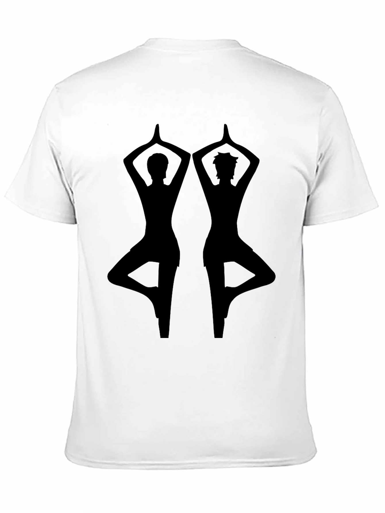 Yoga Silhouette Tee - Unisex Black T-Shirt