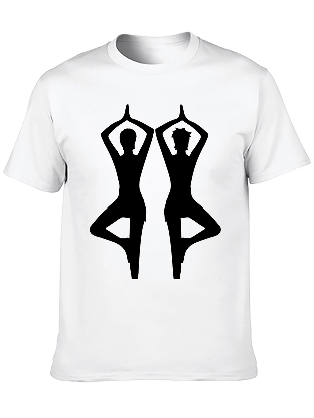 Yoga Silhouette Tee - Unisex Black T-Shirt