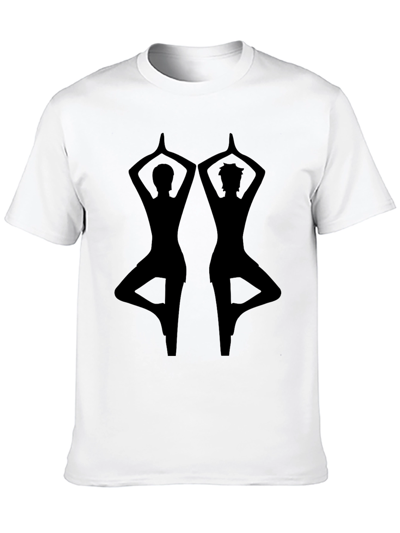Yoga Silhouette Tee - Unisex Black T-Shirt