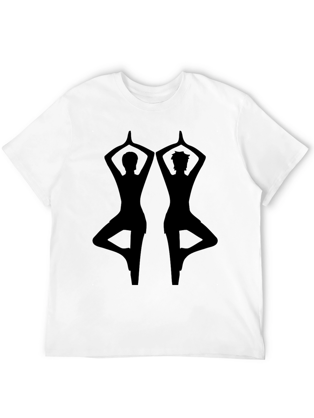 Yoga Silhouette Tee - Unisex Black T-Shirt