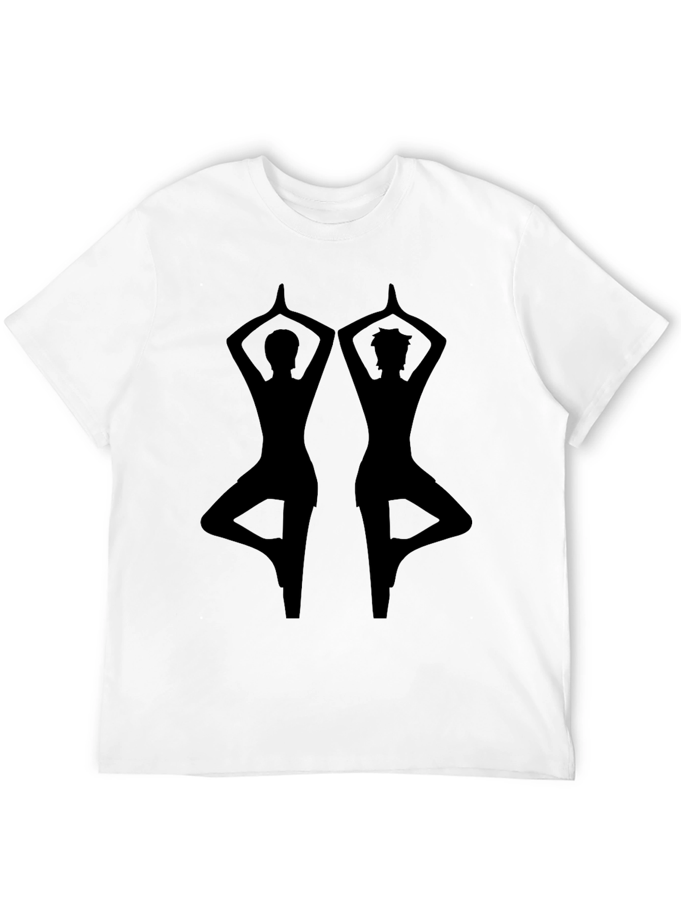 Yoga Silhouette Tee - Unisex Black T-Shirt