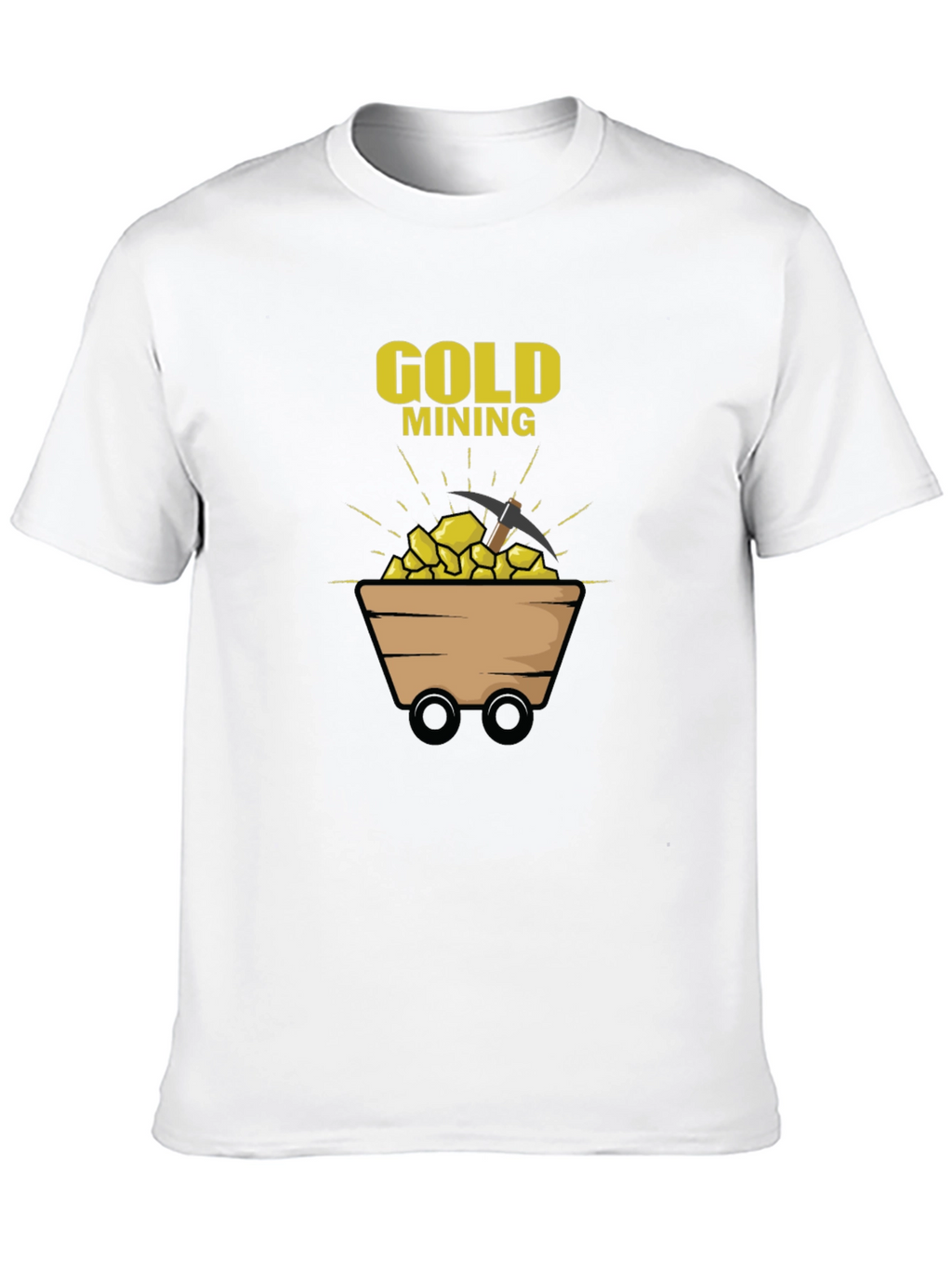 Gold Mining Graphic T-Shirt - Black
