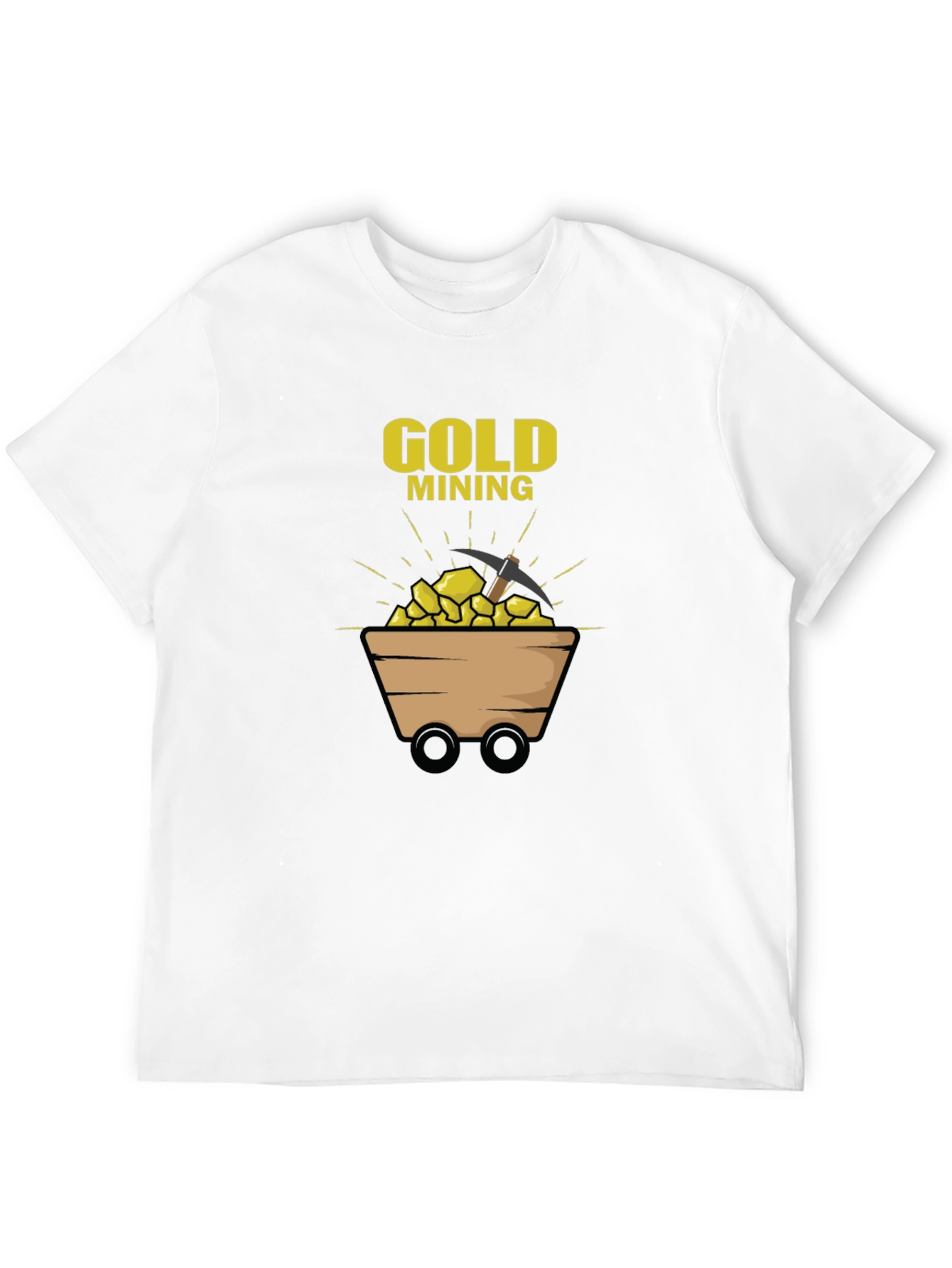 Gold Mining Graphic T-Shirt - Black