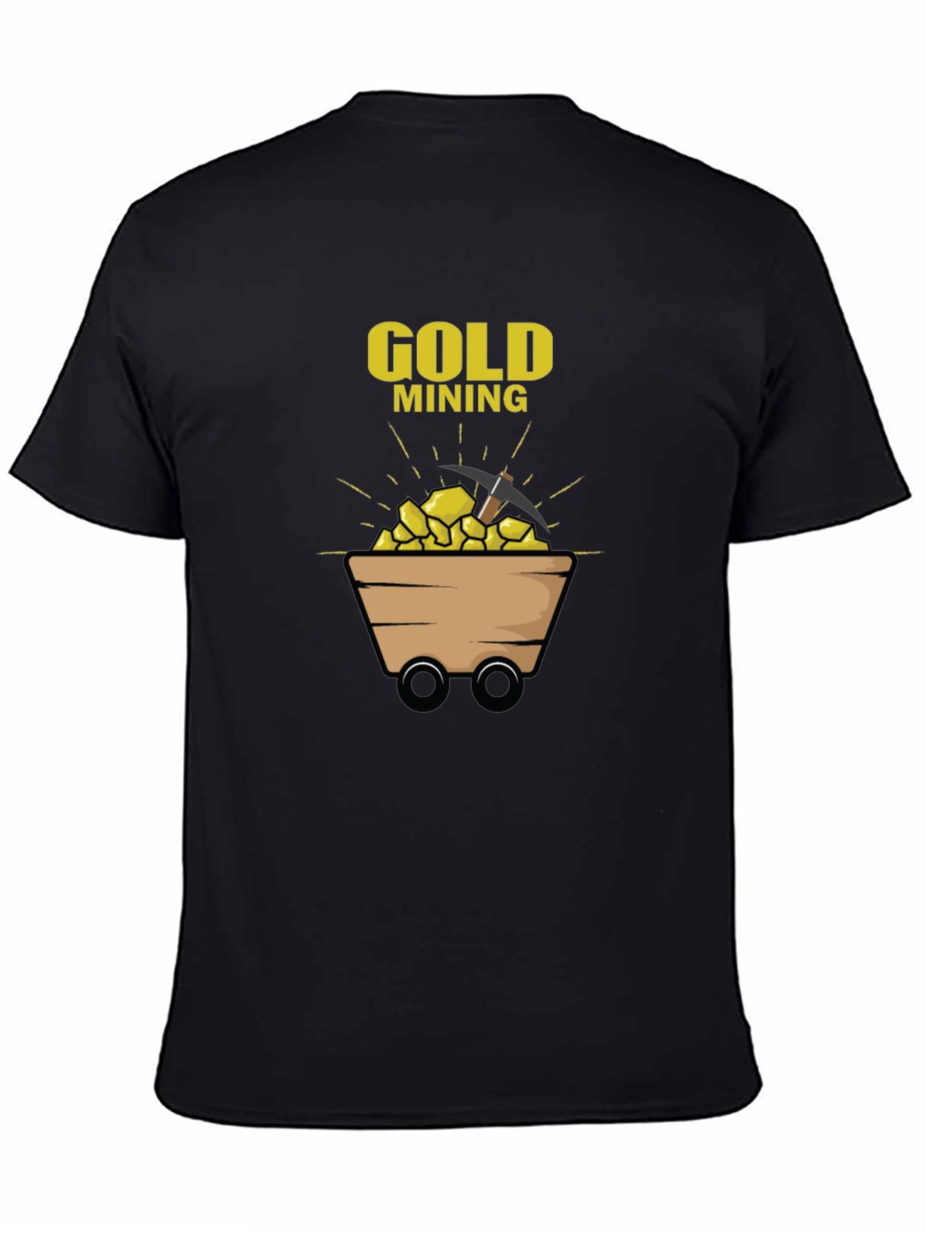 Gold Mining Graphic T-Shirt - Black