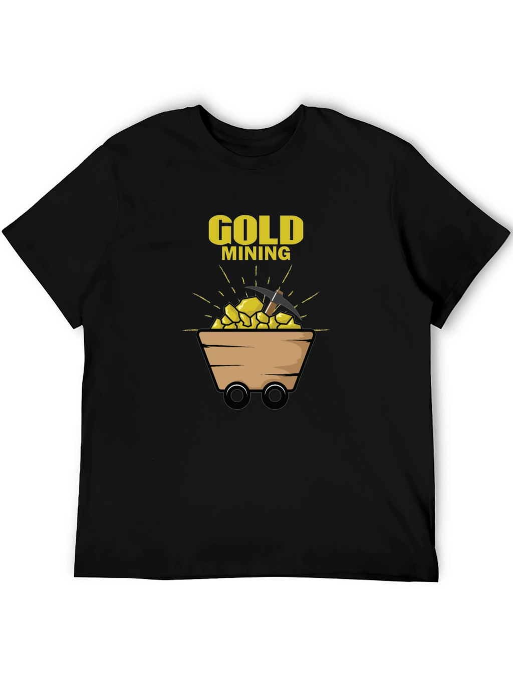 Gold Mining Graphic T-Shirt - Black