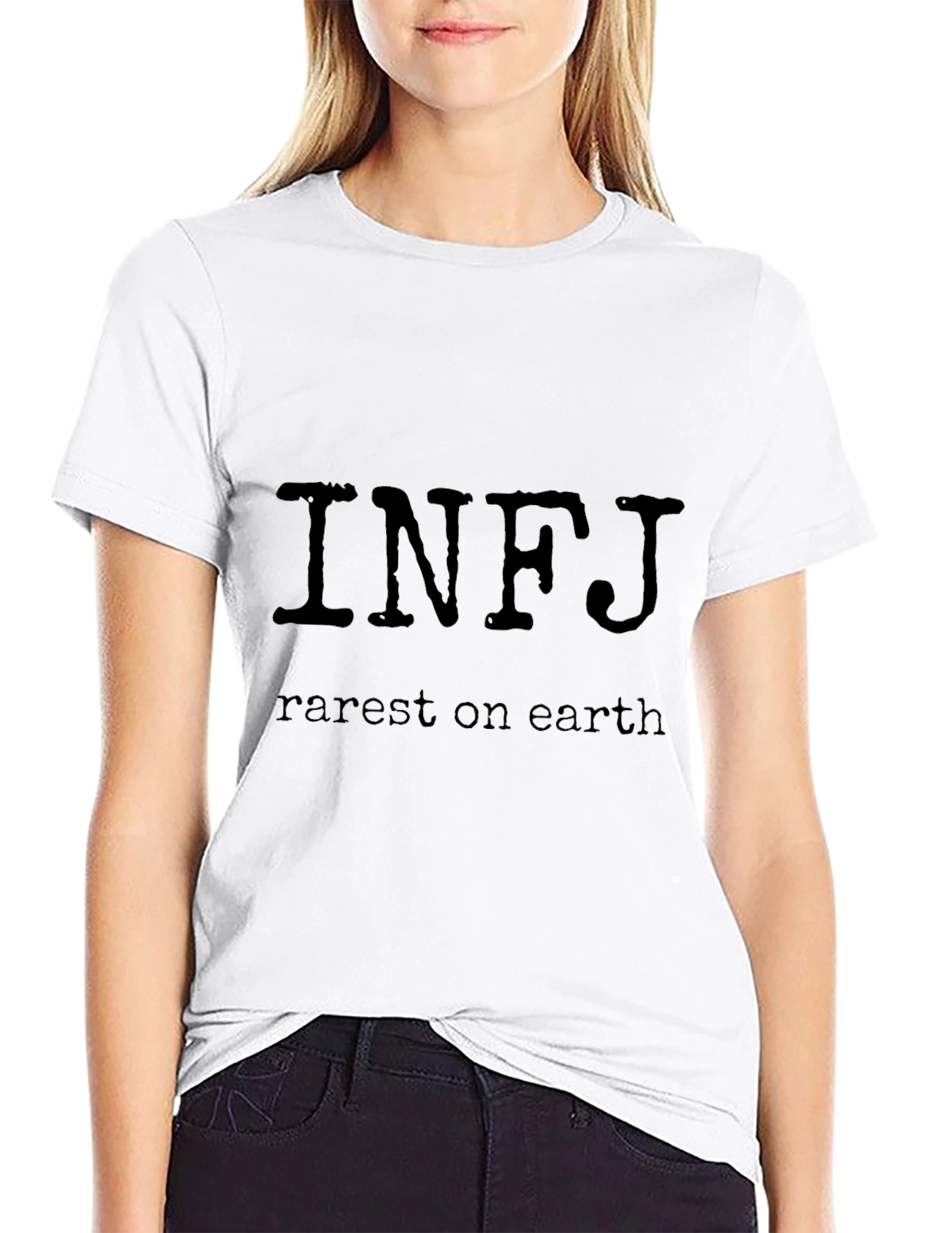 INFJ Rarest on Earth Black T-Shirt