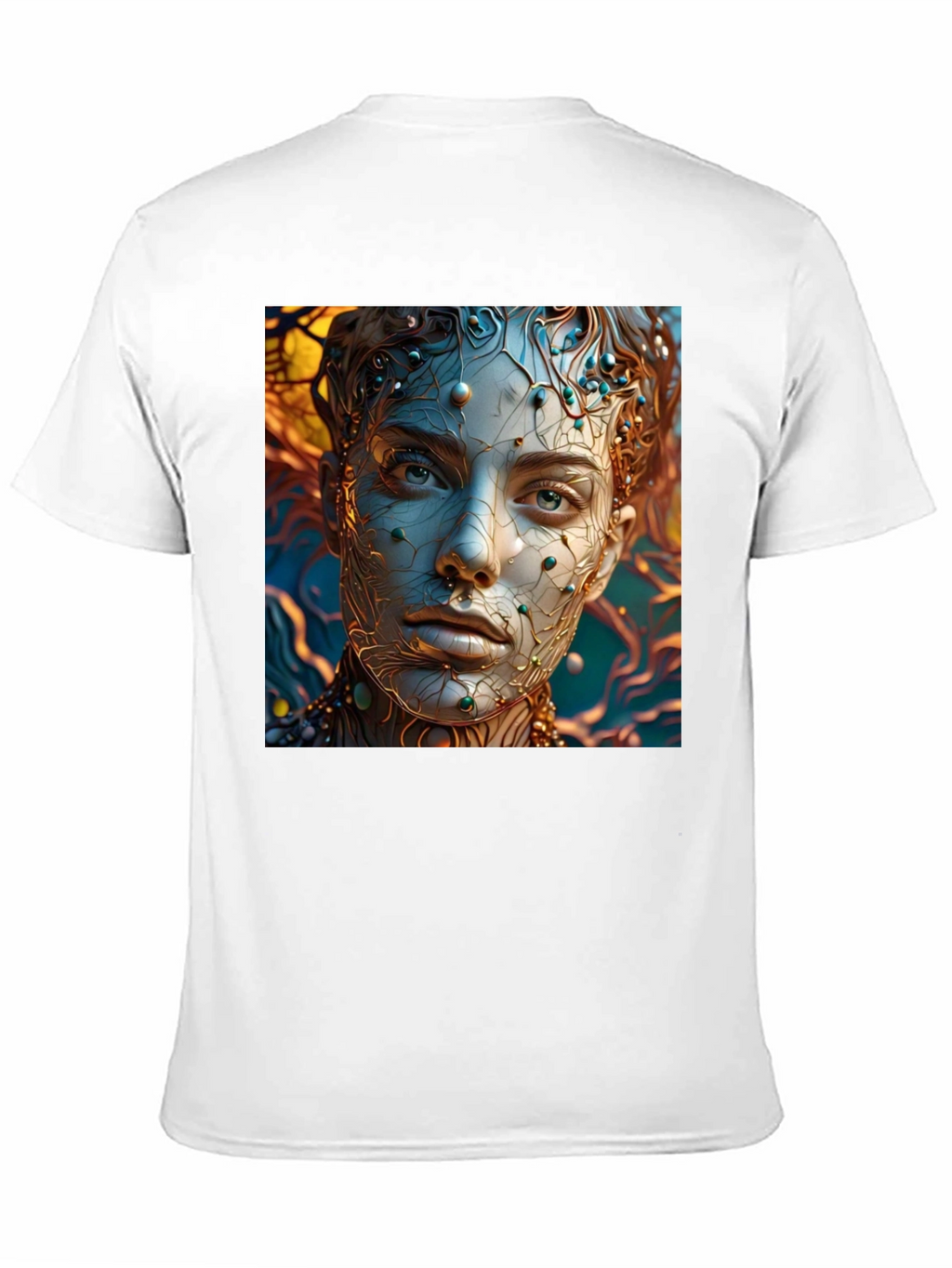 Abstract Portrait Graphic Tee - Unique Artistic Design