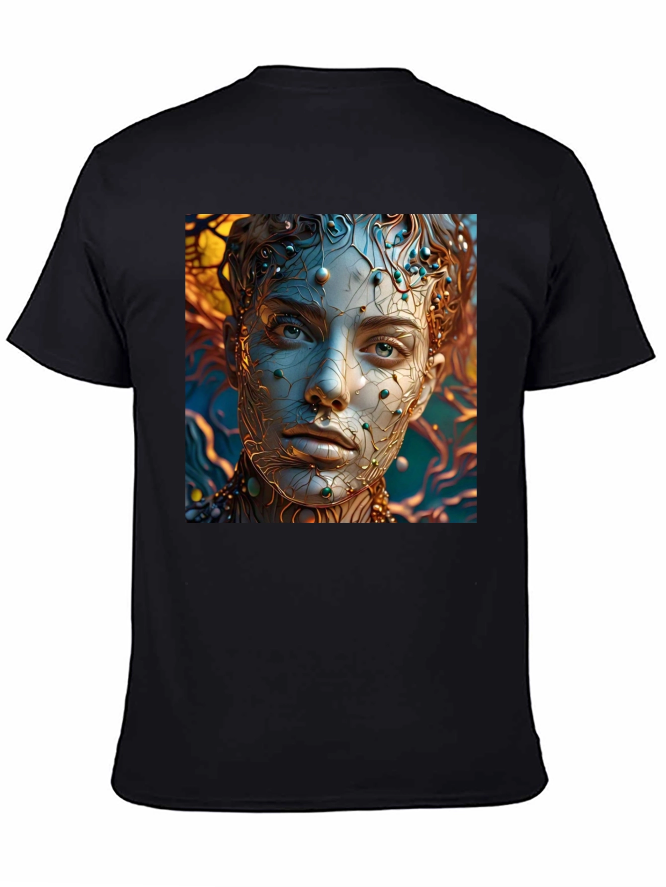 Abstract Portrait Graphic Tee - Unique Artistic Design