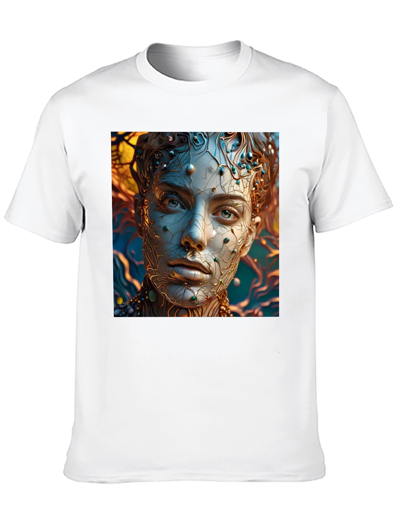 Abstract Portrait Graphic Tee - Unique Artistic Design