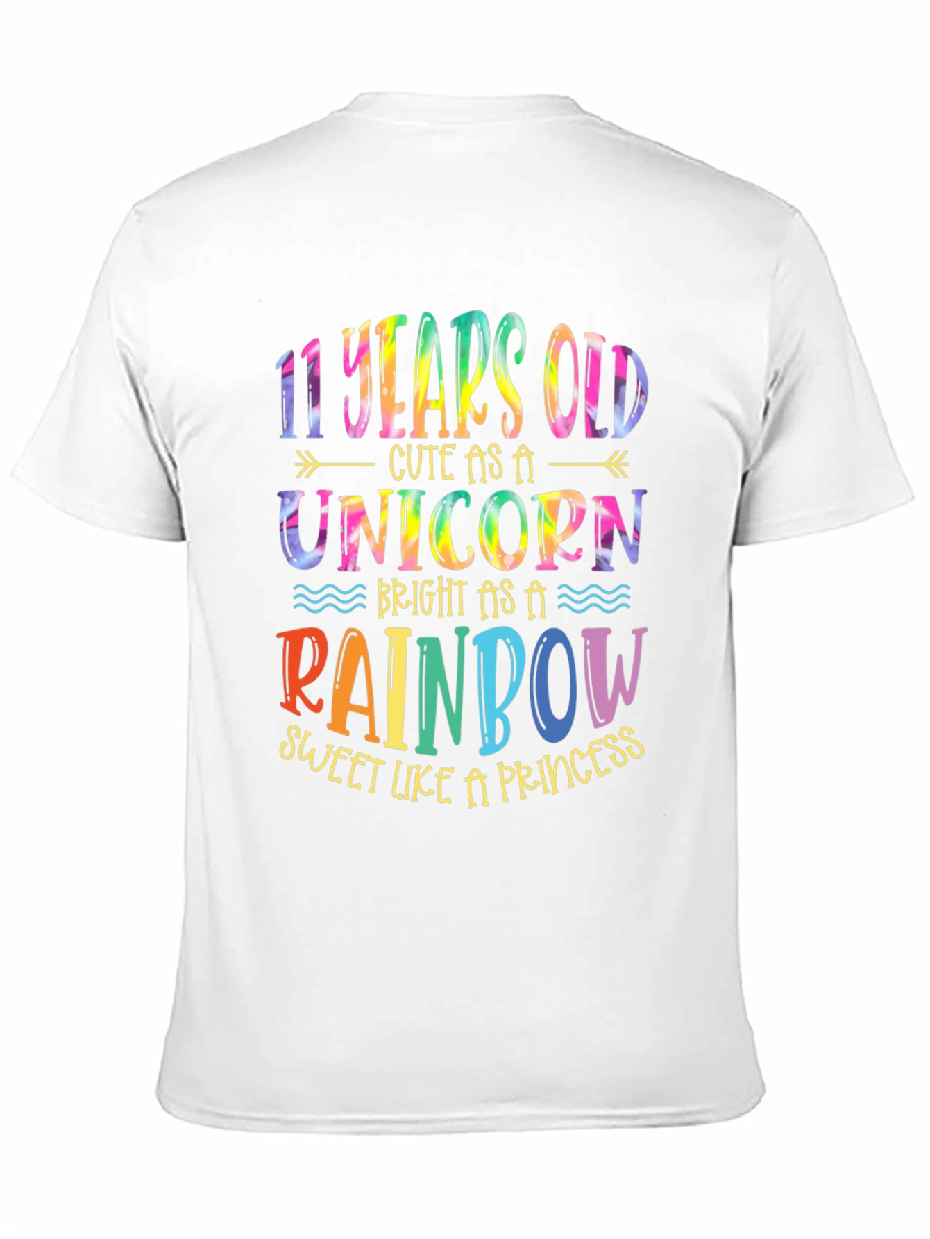 11th Birthday Unicorn Rainbow Kids T-Shirt