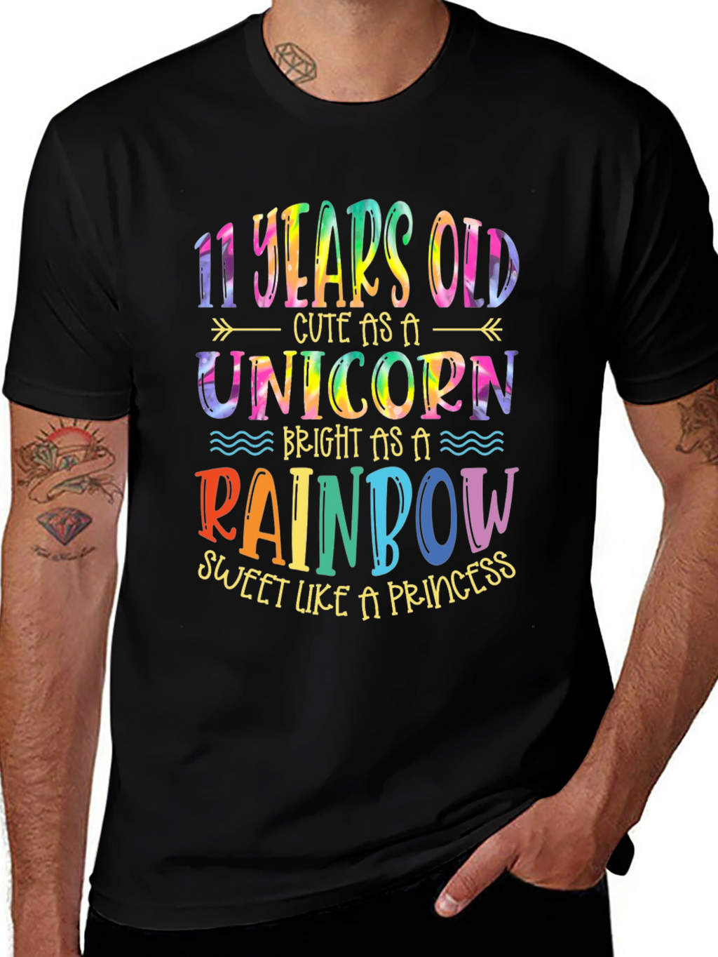 11th Birthday Unicorn Rainbow Kids T-Shirt