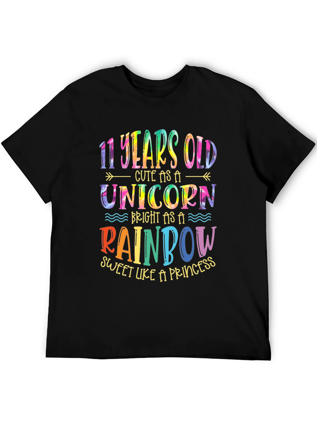 11th Birthday Unicorn Rainbow Kids T-Shirt